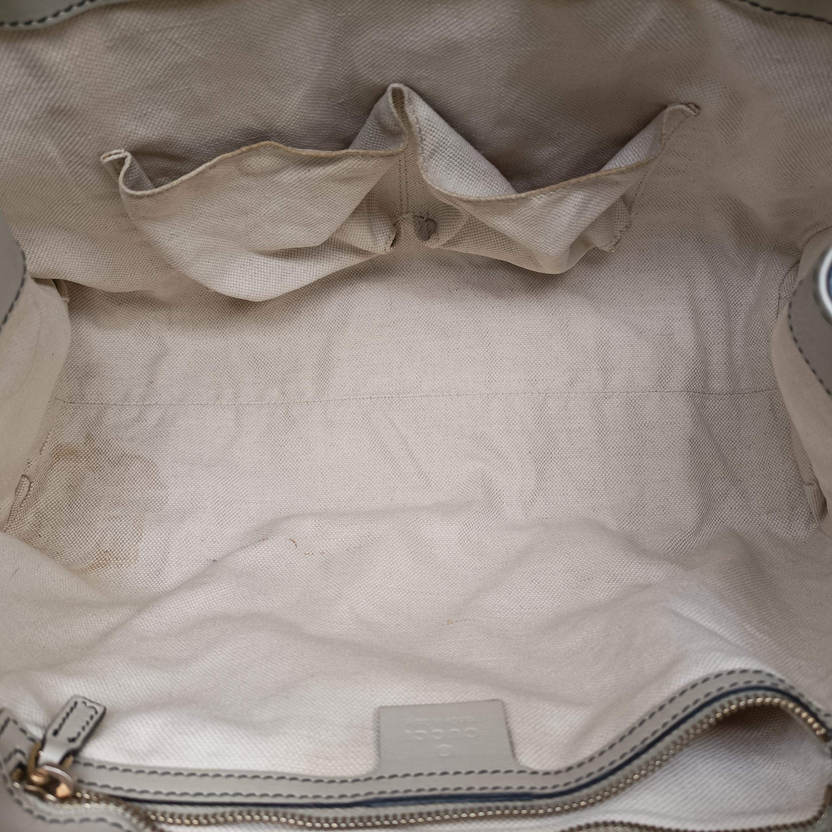 Vintage Gucci Emily Beige×White canvas×leather 295403 shoulderbag | stylenewstar