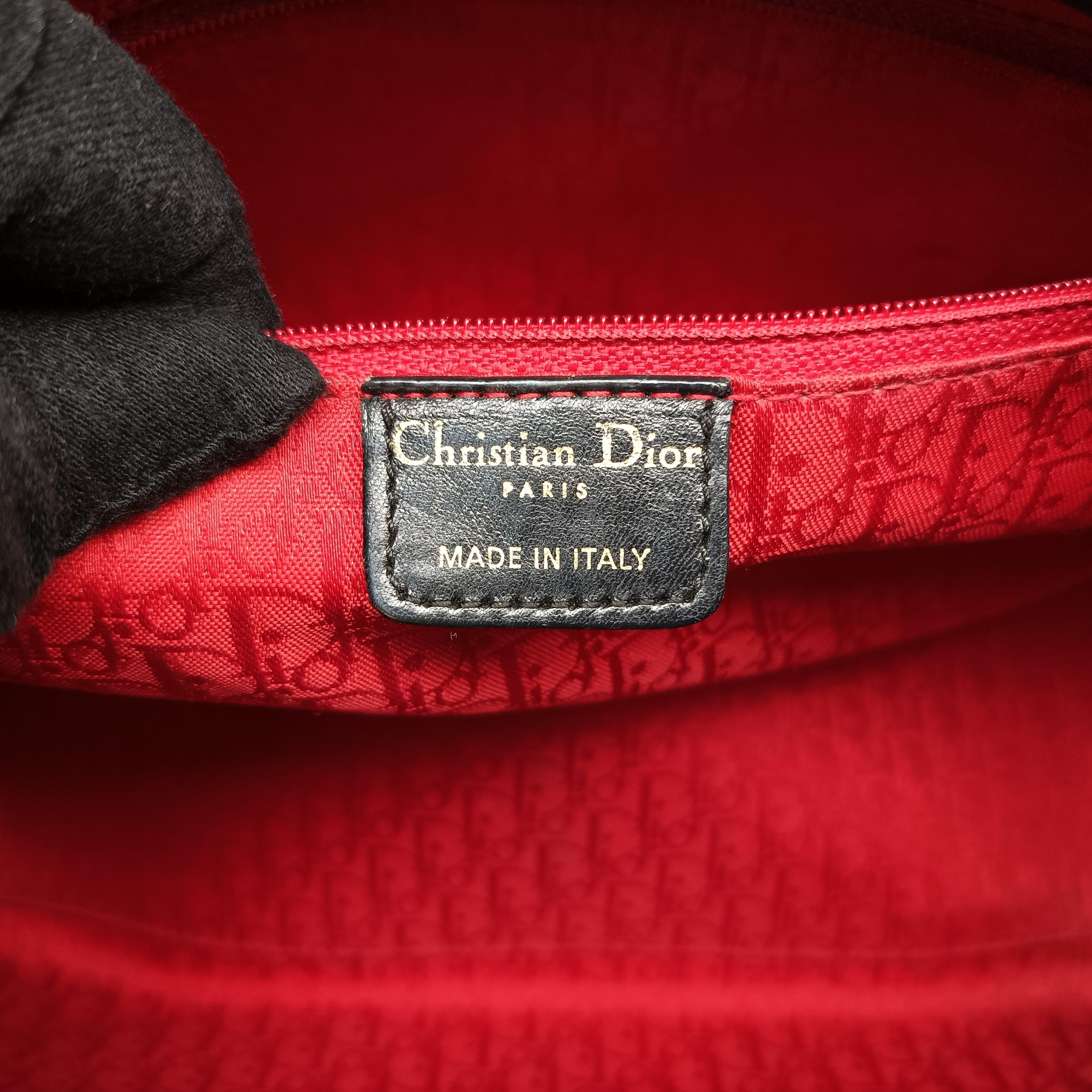 Pre-owned Christian Dior Lady Dior Black lambskin  handbag | stylenewstar
