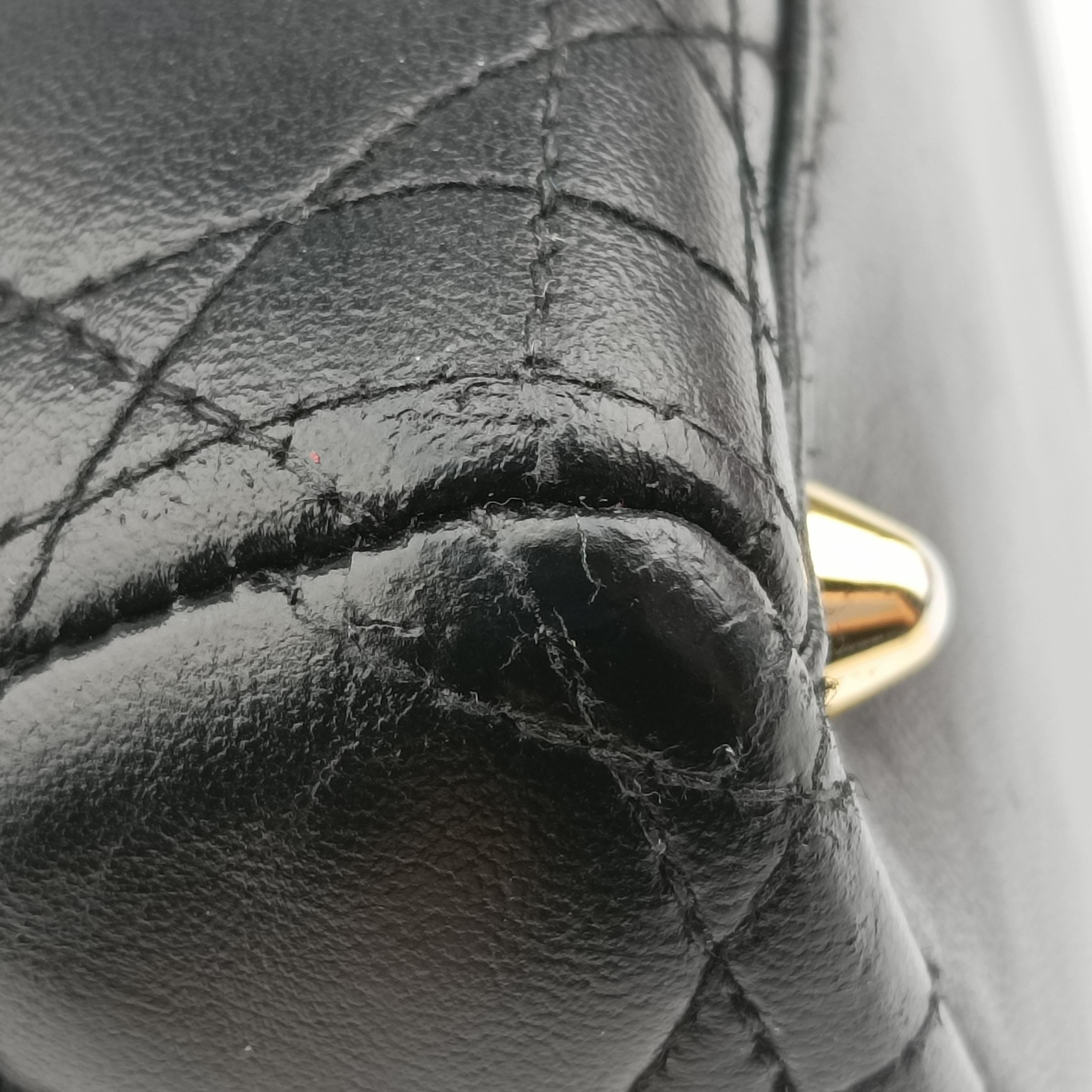 Pre-owned Christian Dior Lady Dior Black lambskin  handbag | stylenewstar