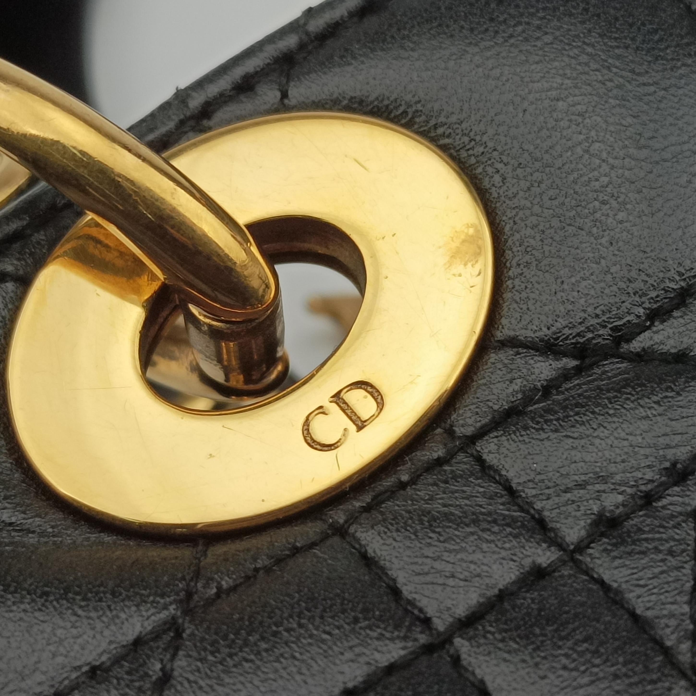 Pre-owned Christian Dior Lady Dior Black lambskin  handbag | stylenewstar