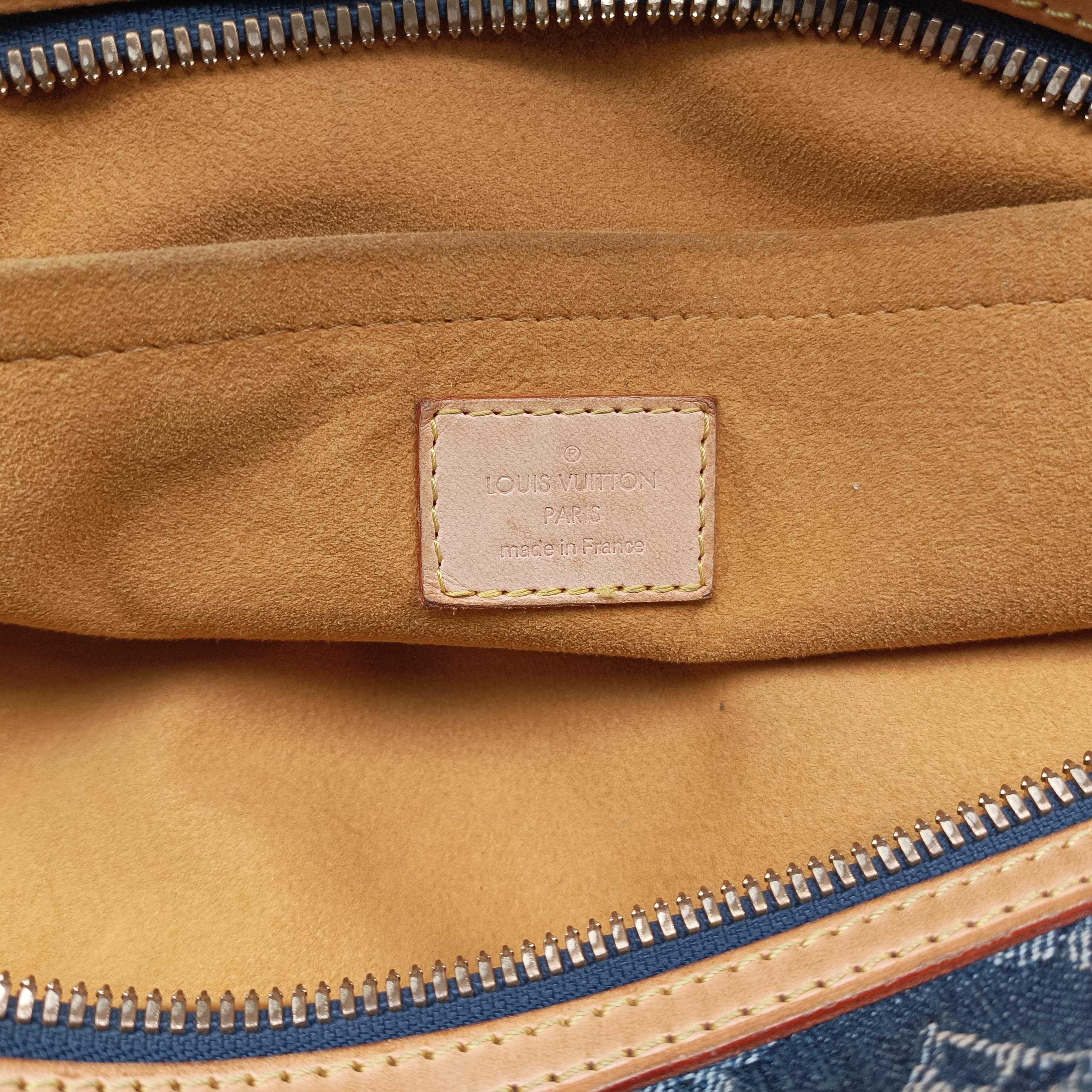 Vintage Louis Vuitton Monogram Cabas Raye GM blue Denim M95336 shoulderbag | stylenewstar