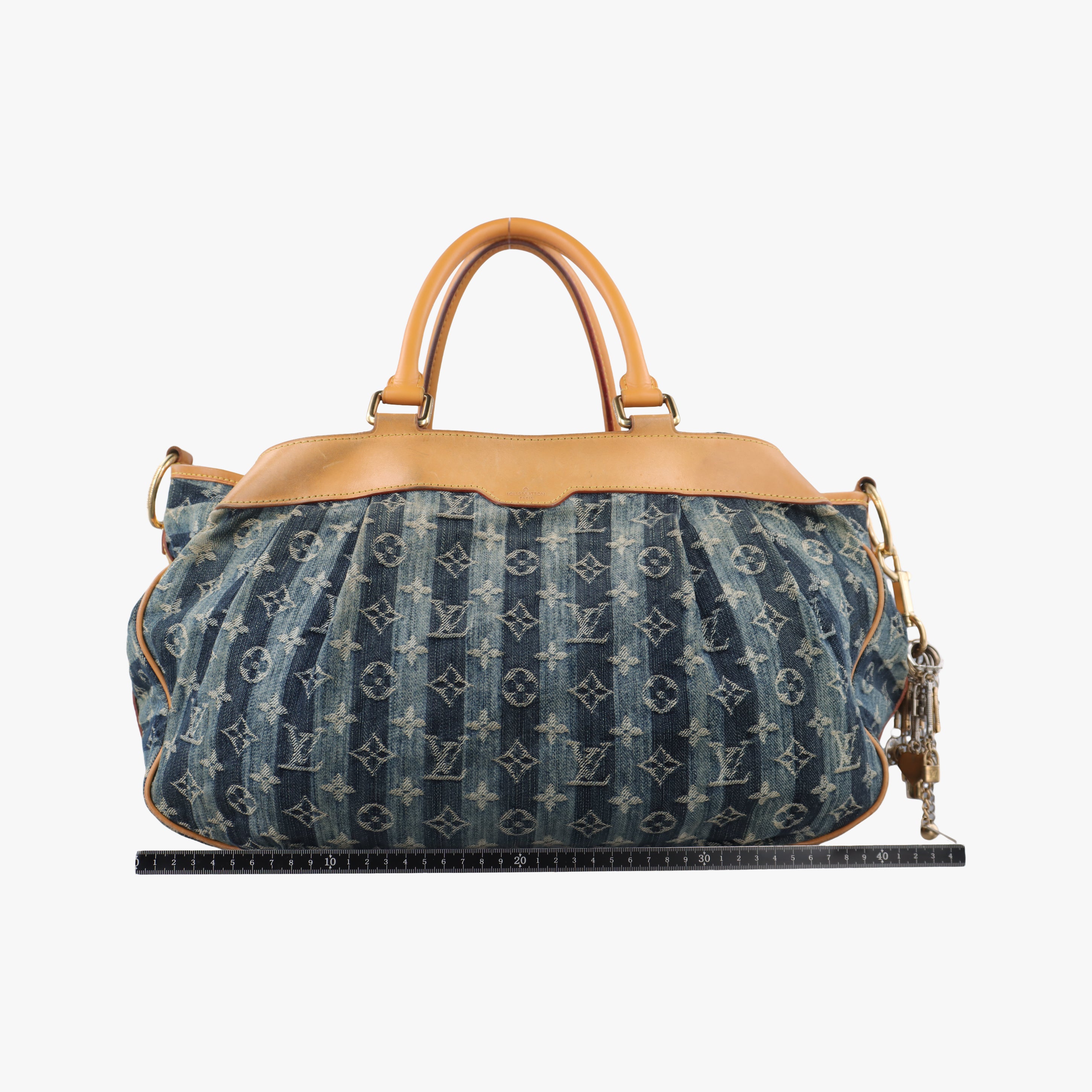 Vintage Louis Vuitton Monogram Cabas Raye GM blue Denim M95336 shoulderbag | stylenewstar