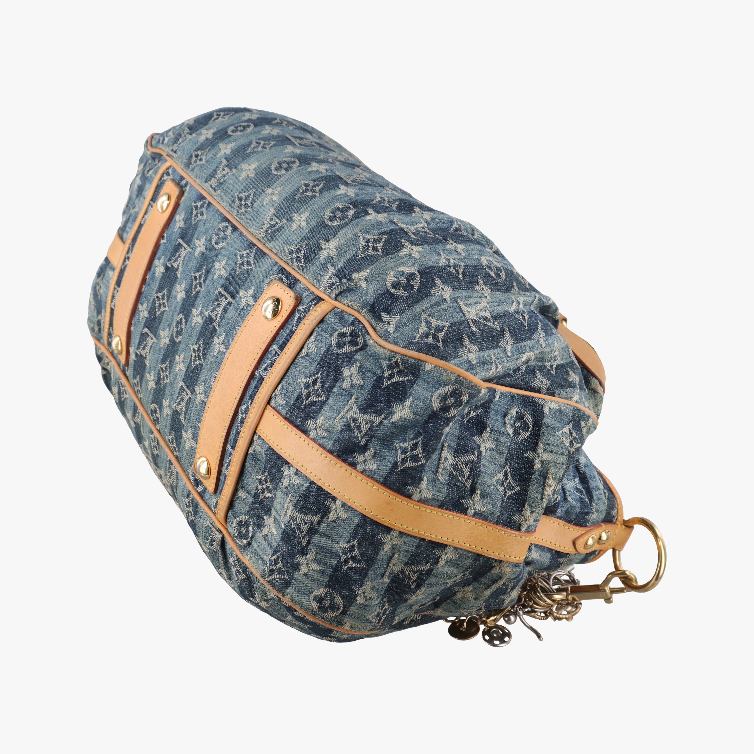 Vintage Louis Vuitton Monogram Cabas Raye GM blue Denim M95336 shoulderbag | stylenewstar