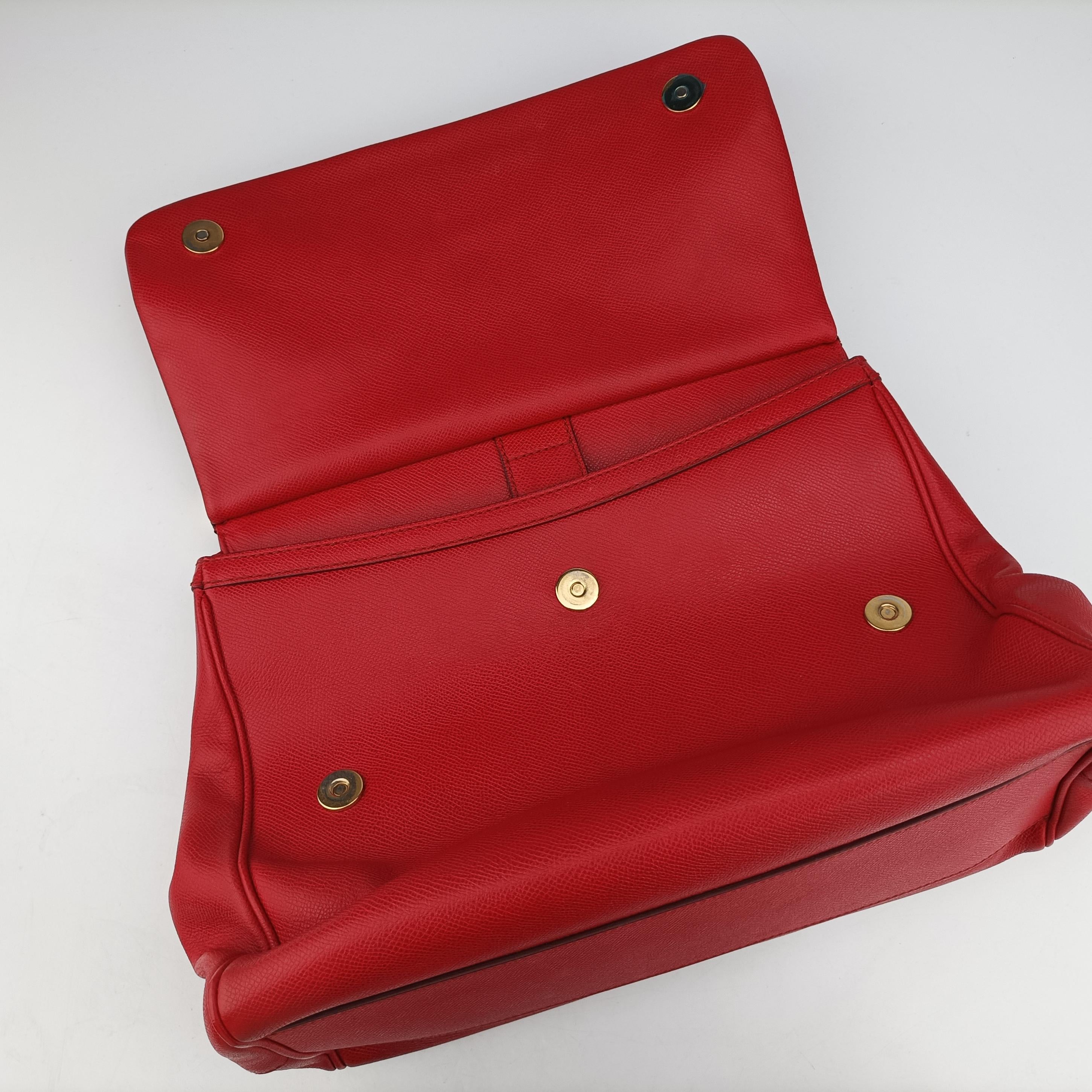 Secondhand Dolce & Gabbana SICILY Red Leather  handbag | stylenewstar