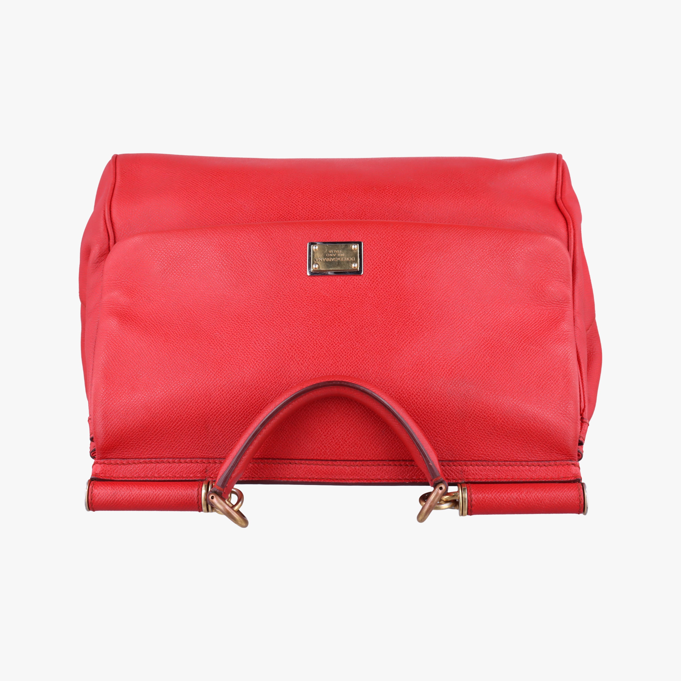 Secondhand Dolce & Gabbana SICILY Red Leather  handbag | stylenewstar