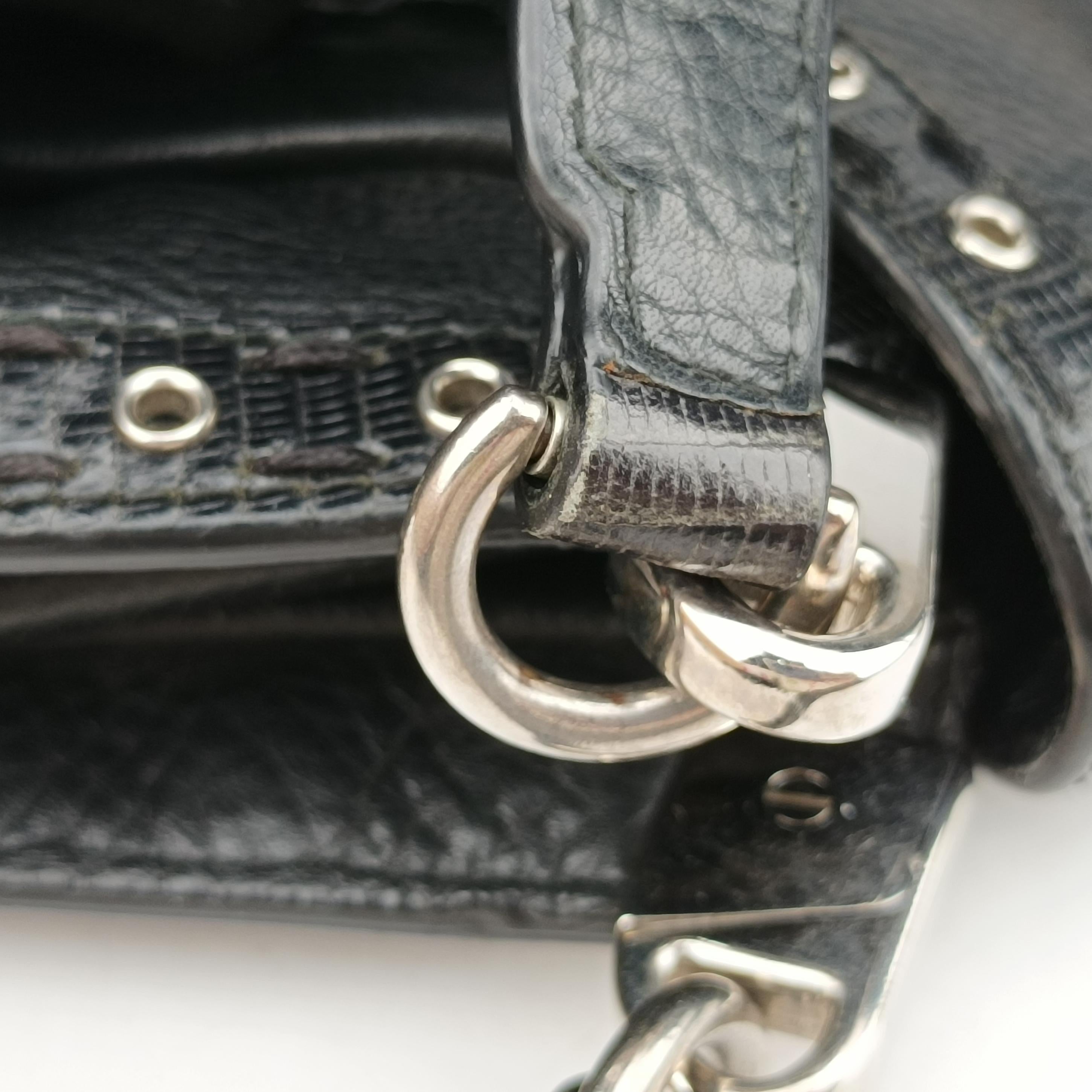 Pre-owned Christian Dior Savane Black Leather  handbag | stylenewstar