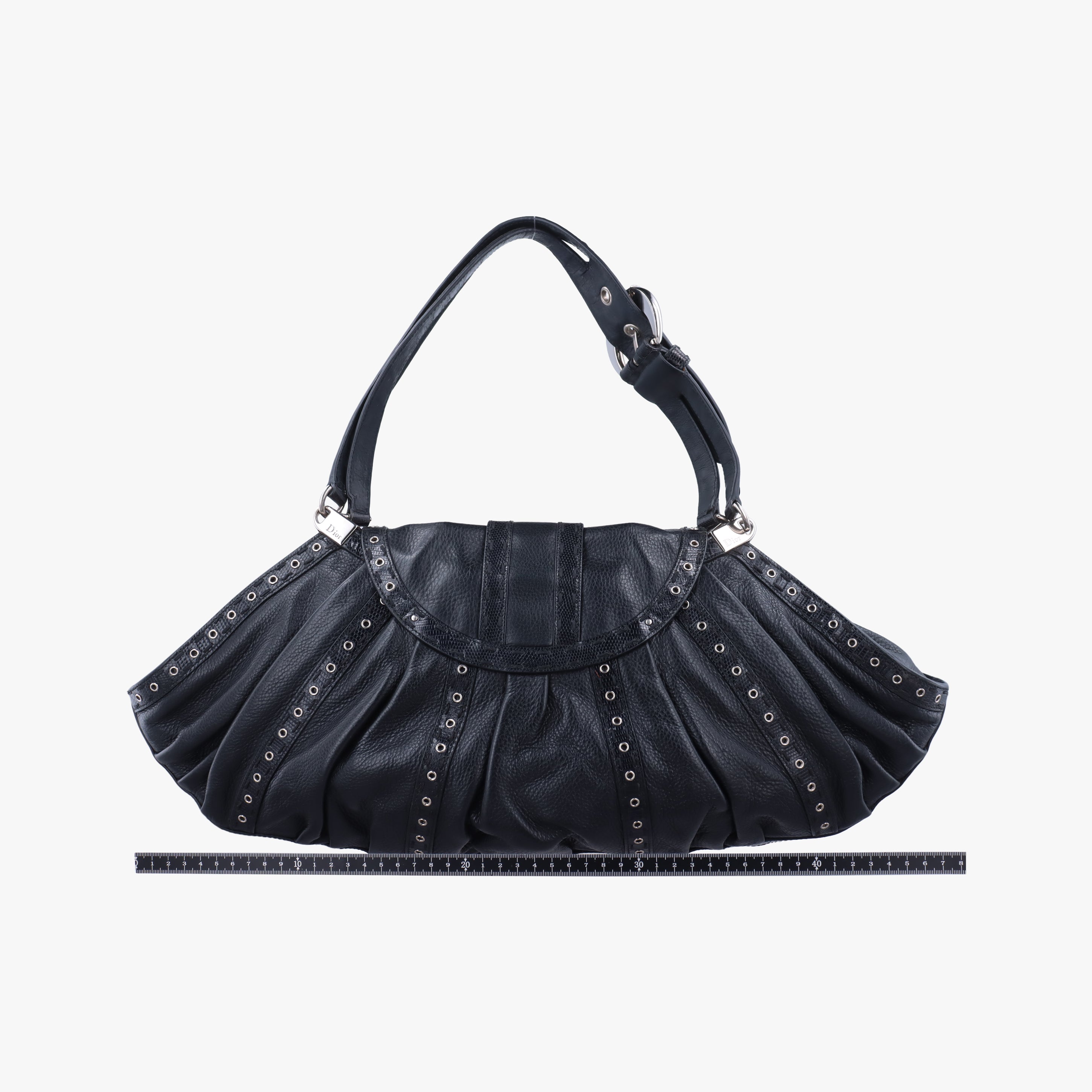Pre-owned Christian Dior Savane Black Leather  handbag | stylenewstar