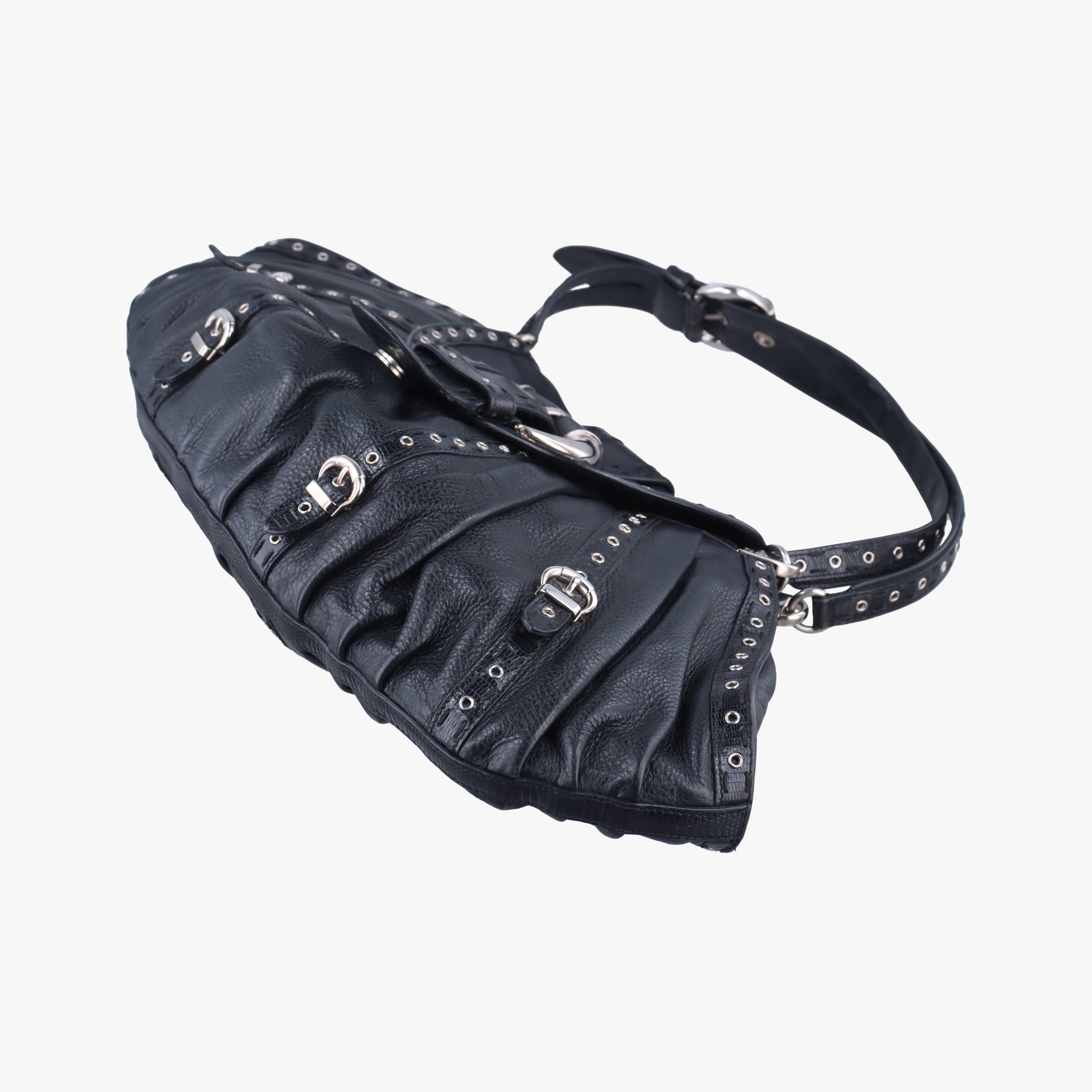 Pre-owned Christian Dior Savane Black Leather  handbag | stylenewstar