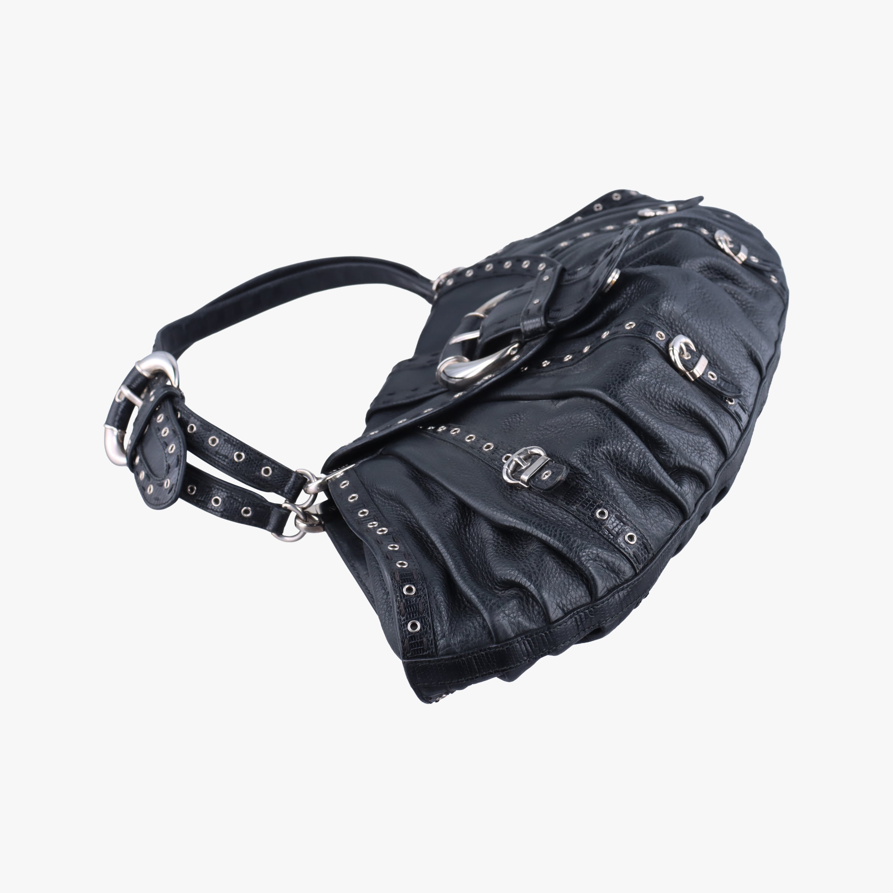 Pre-owned Christian Dior Savane Black Leather  handbag | stylenewstar