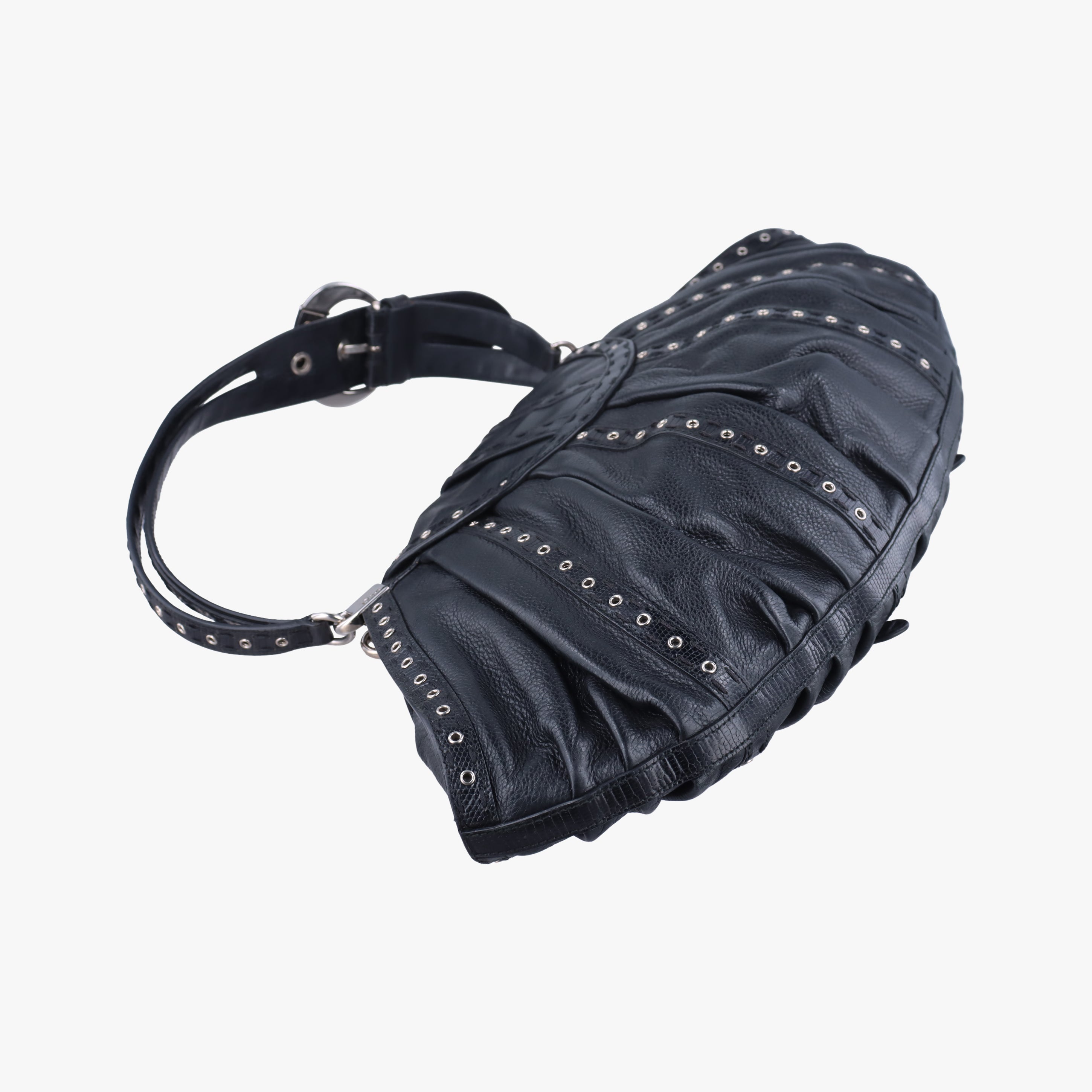 Pre-owned Christian Dior Savane Black Leather  handbag | stylenewstar