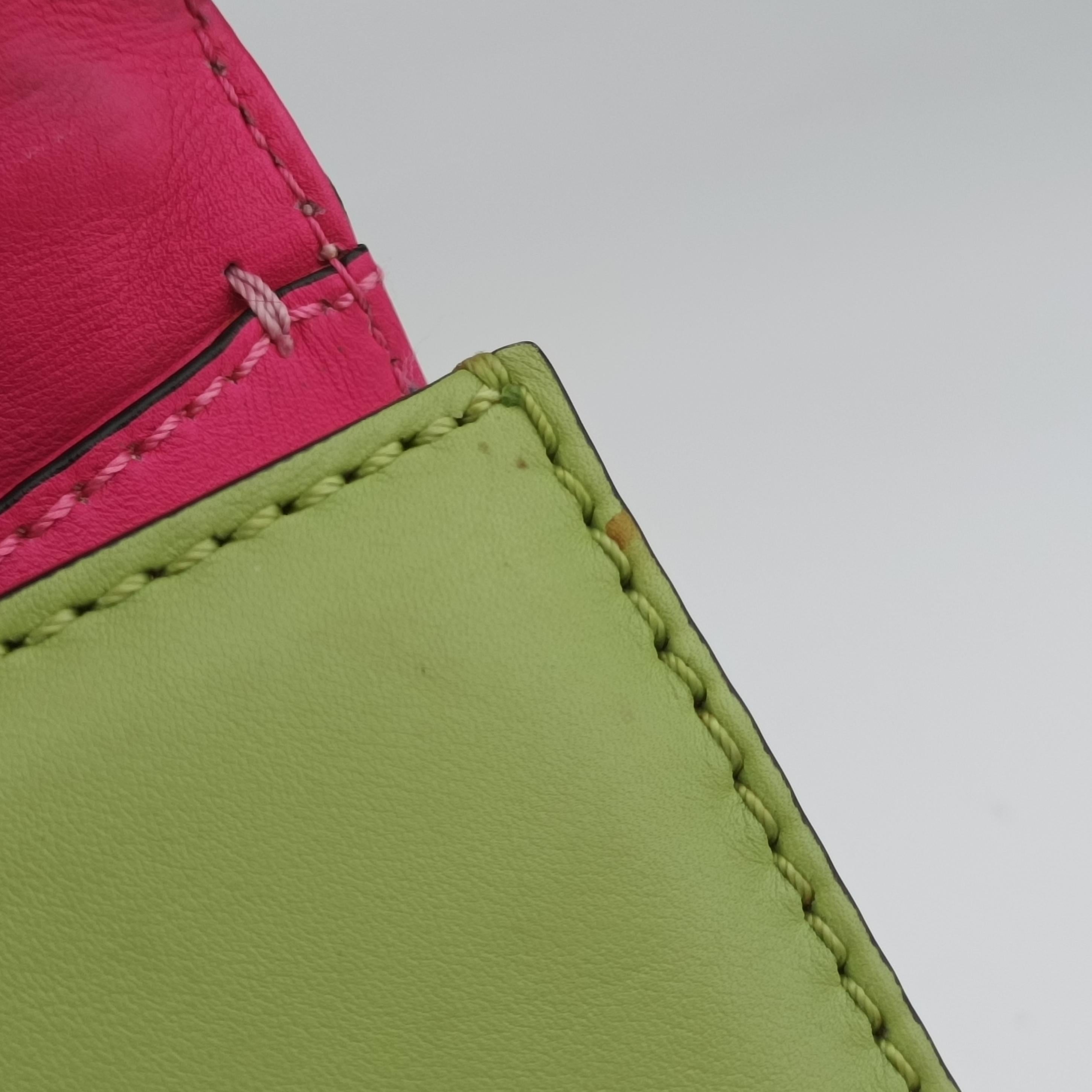 Pre-owned Valentino Rockstud Glam Lock Multicolour Leather  shoulderbag | stylenewstar