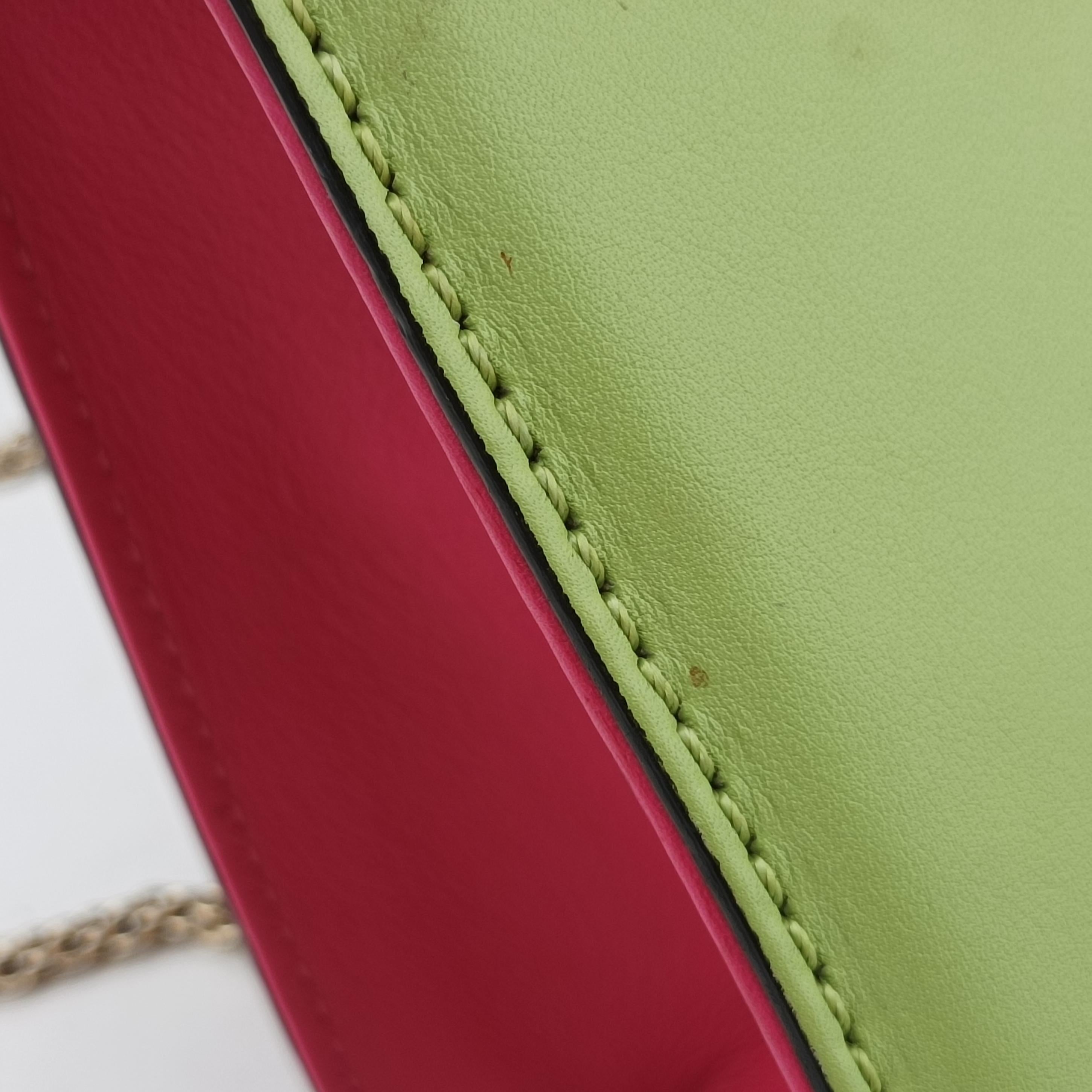 Pre-owned Valentino Rockstud Glam Lock Multicolour Leather  shoulderbag | stylenewstar