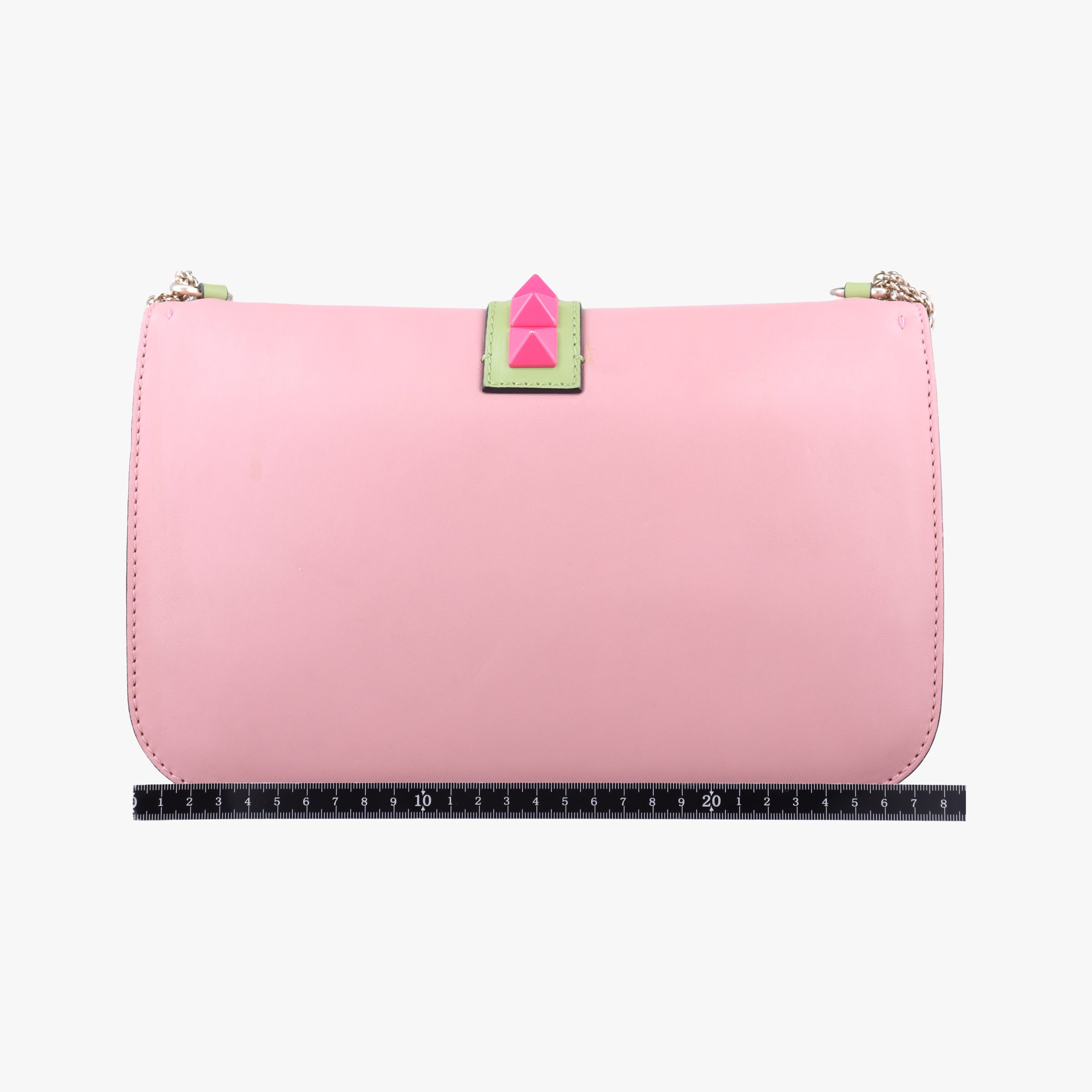 Pre-owned Valentino Rockstud Glam Lock Multicolour Leather  shoulderbag | stylenewstar