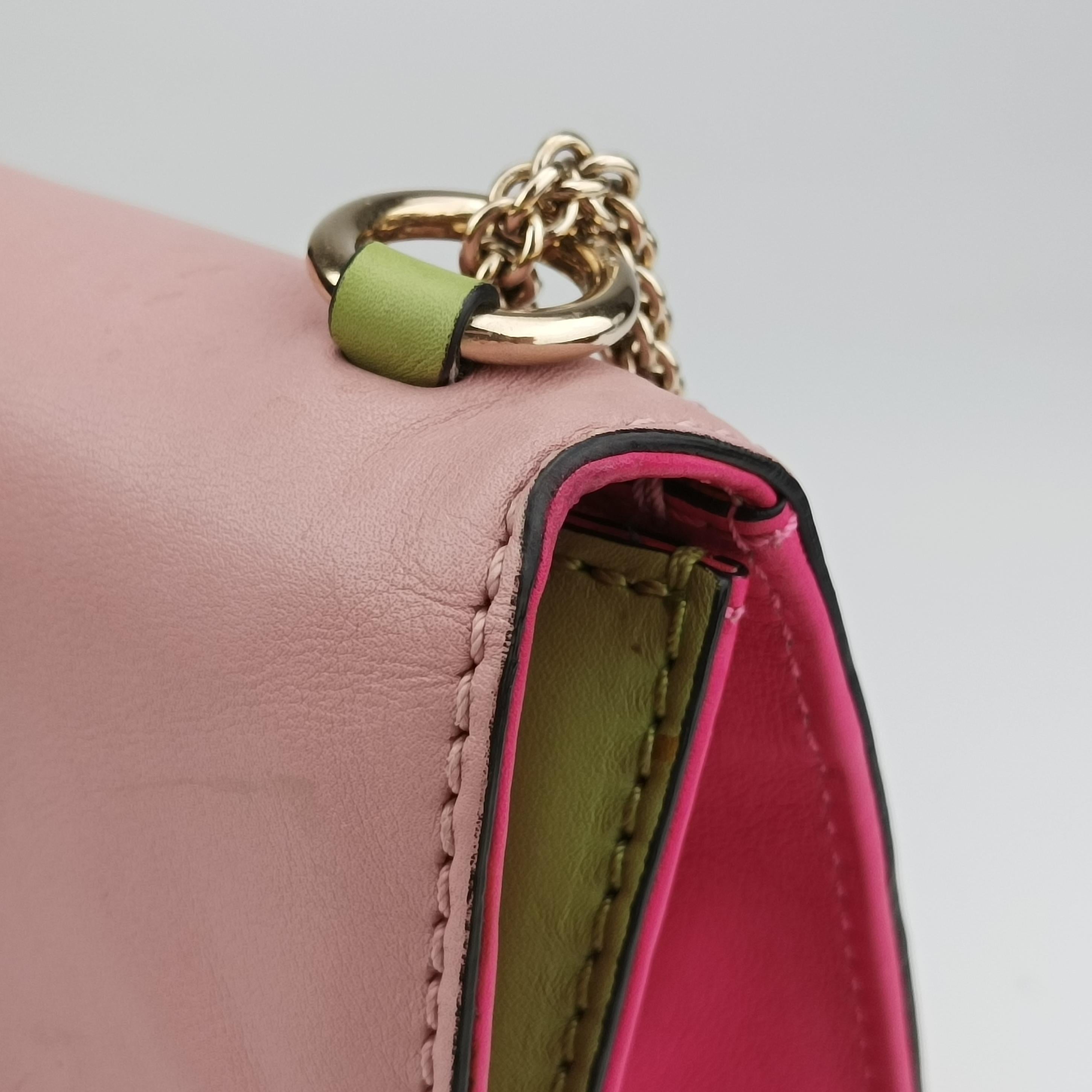 Pre-owned Valentino Rockstud Glam Lock Multicolour Leather  shoulderbag | stylenewstar