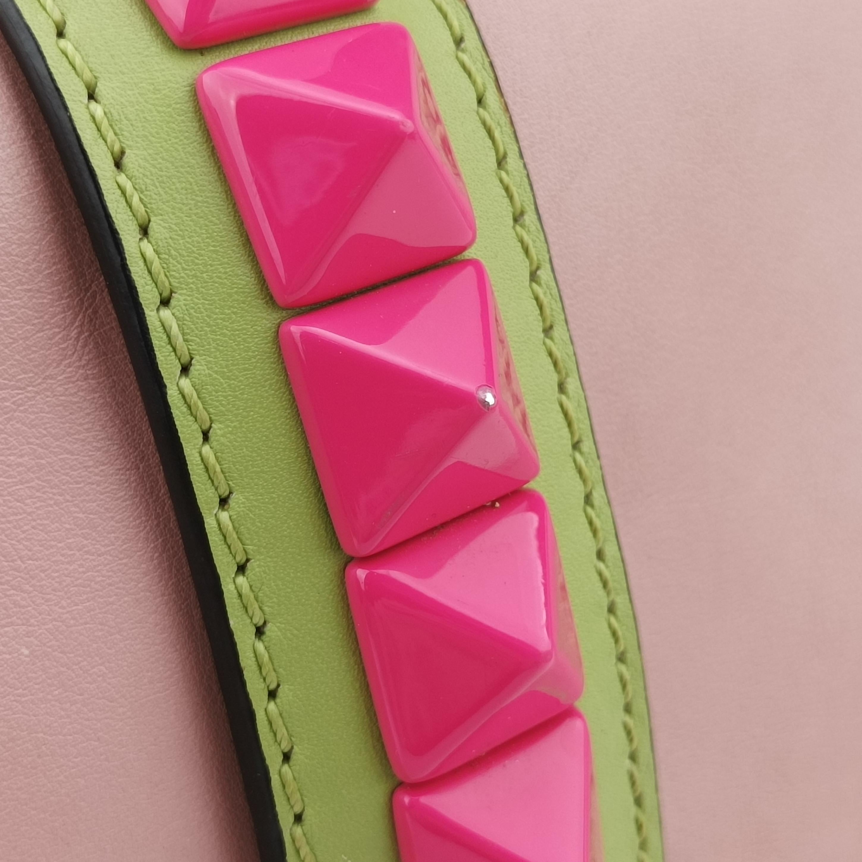 Pre-owned Valentino Rockstud Glam Lock Multicolour Leather  shoulderbag | stylenewstar