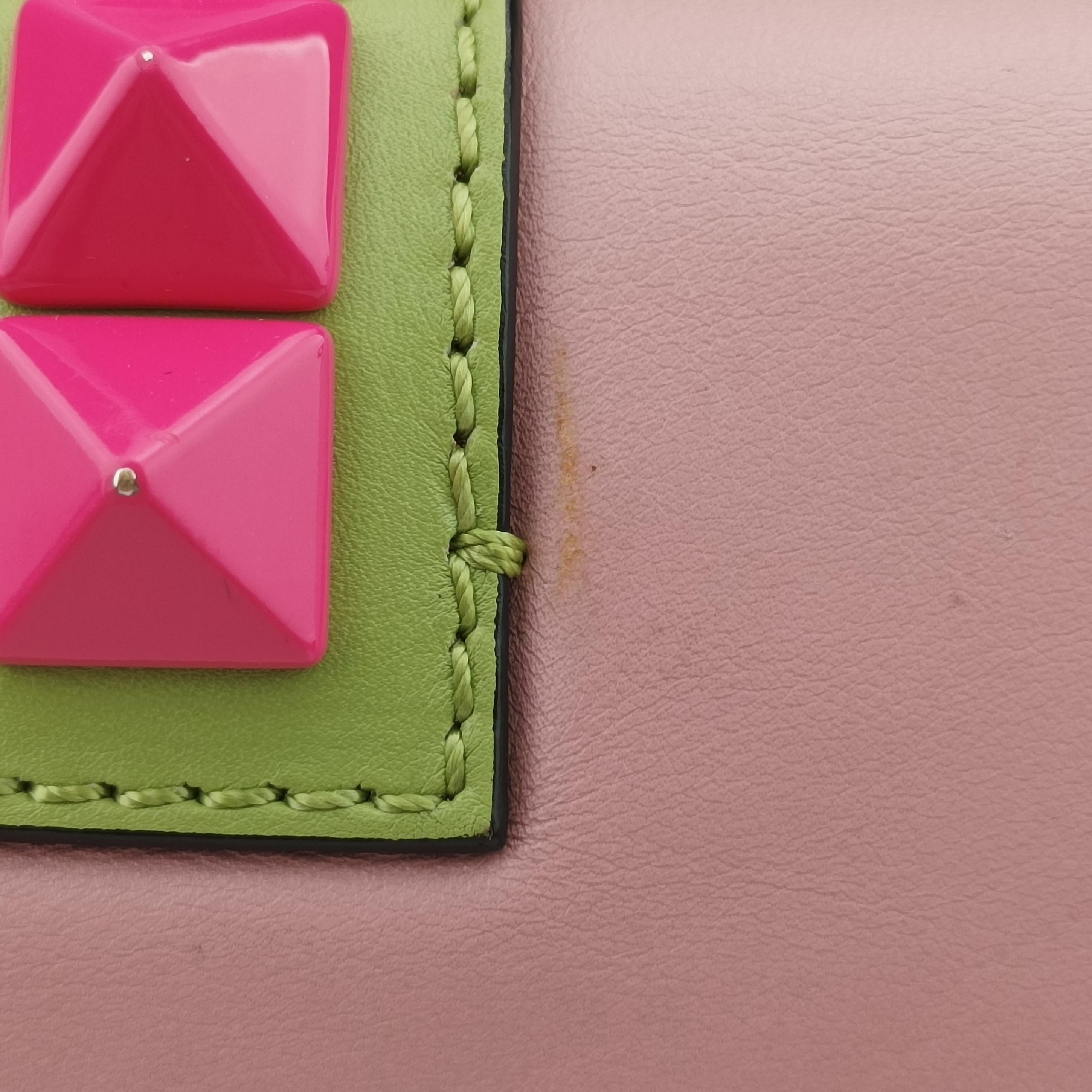 Pre-owned Valentino Rockstud Glam Lock Multicolour Leather  shoulderbag | stylenewstar