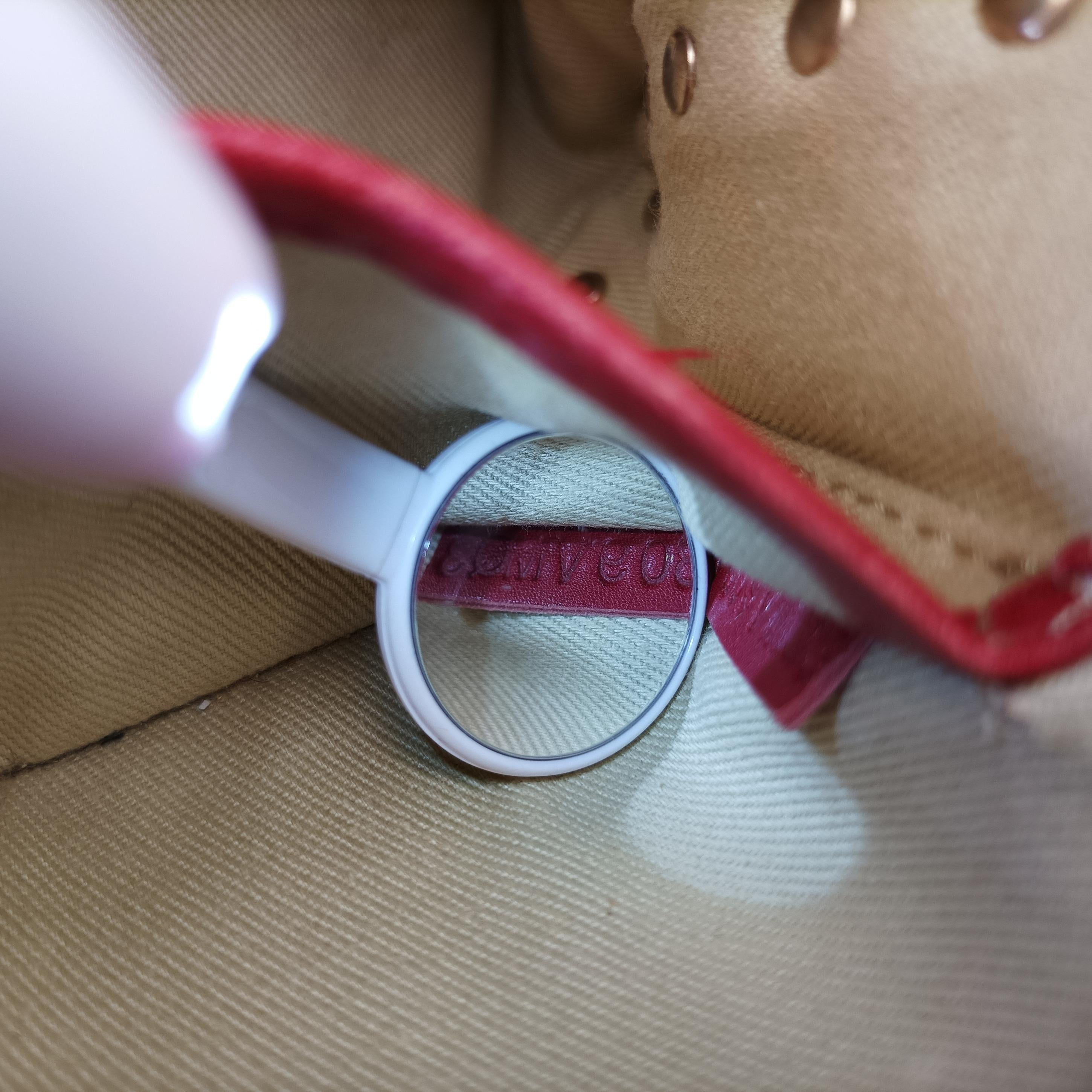 Pre-owned Valentino Rockstud Red x Pink x Gray Leather  shoulderbag | stylenewstar