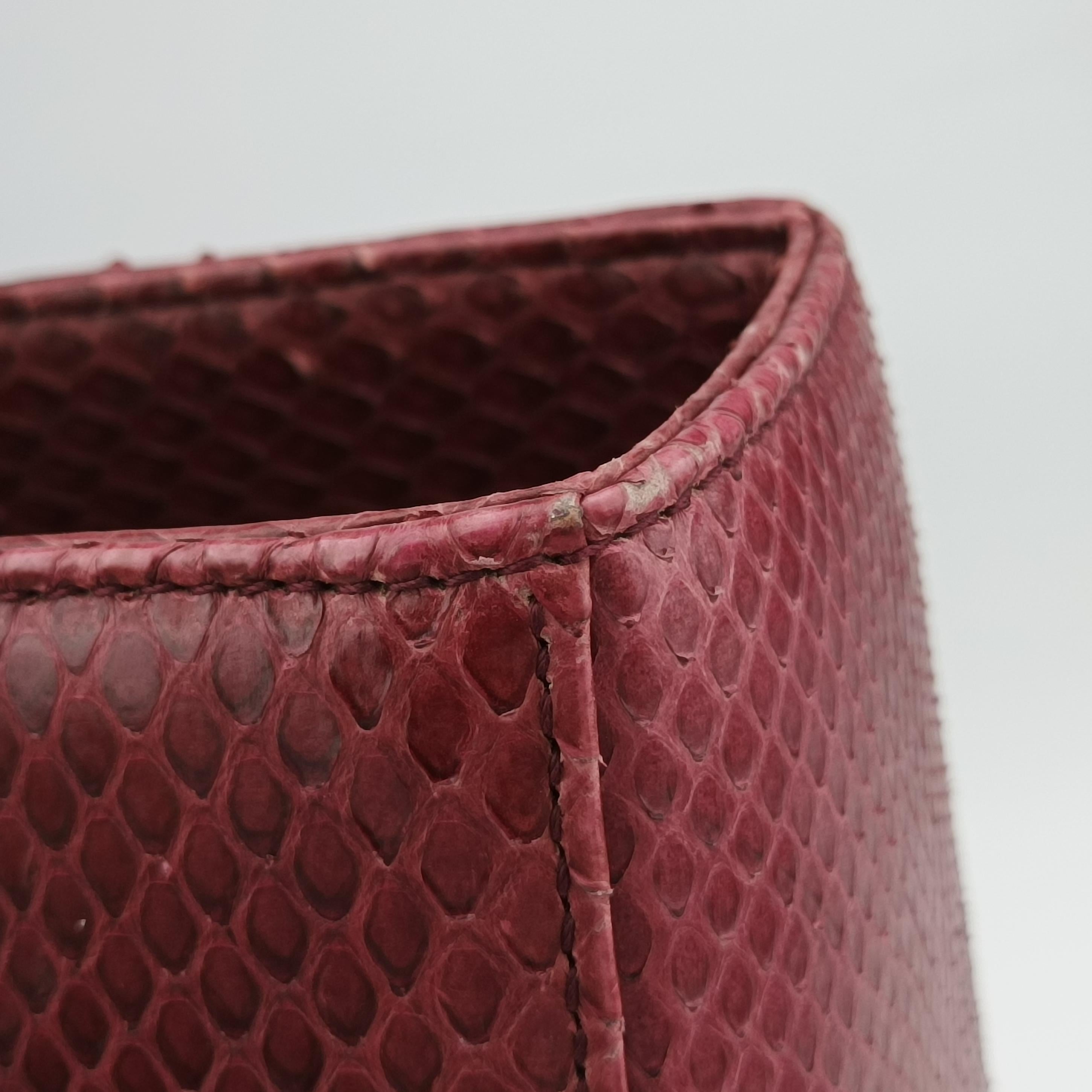 Pre-owned Christian Dior Lady Dior Pink×Multicolour snakeskin  shoulderbag | stylenewstar