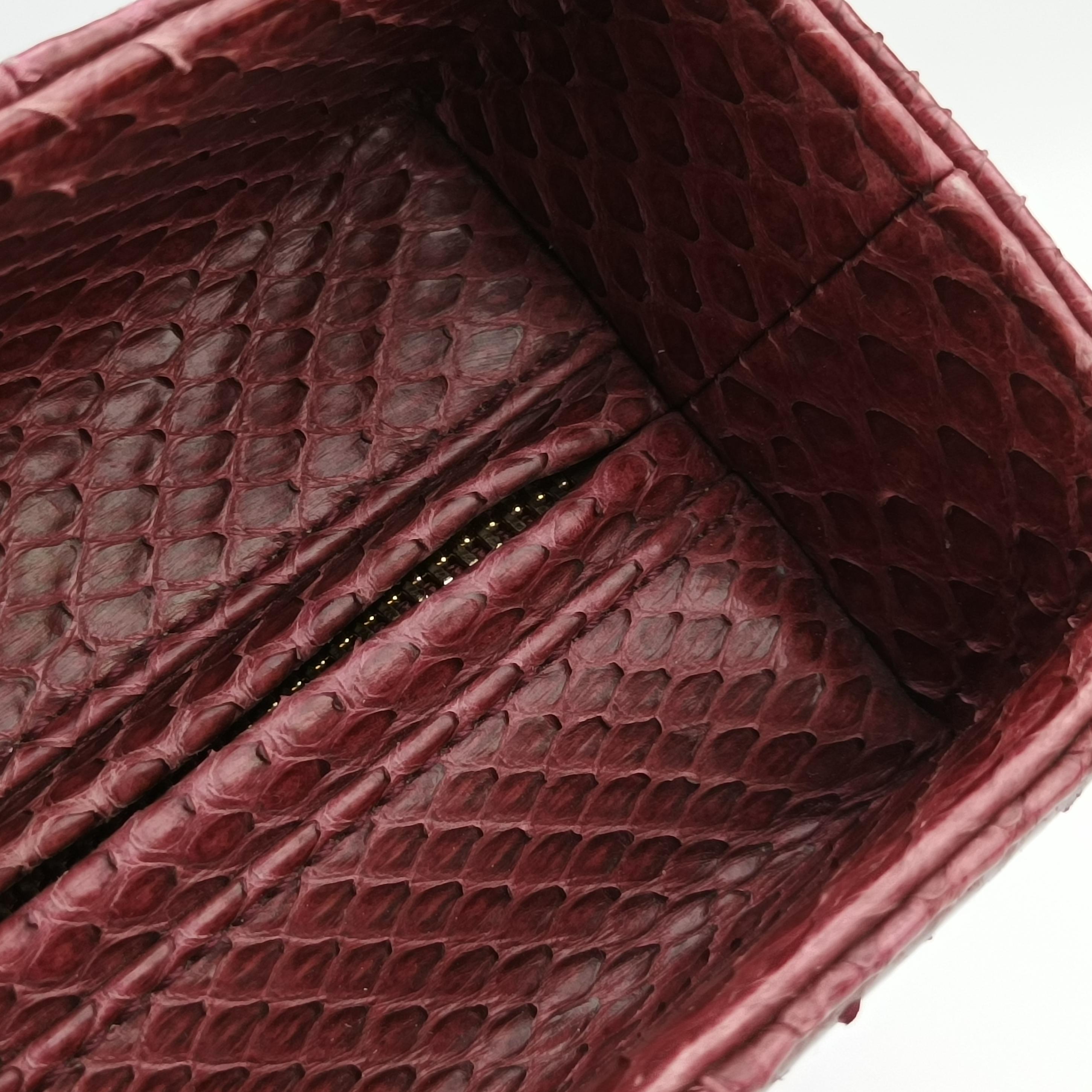 Pre-owned Christian Dior Lady Dior Pink×Multicolour snakeskin  shoulderbag | stylenewstar