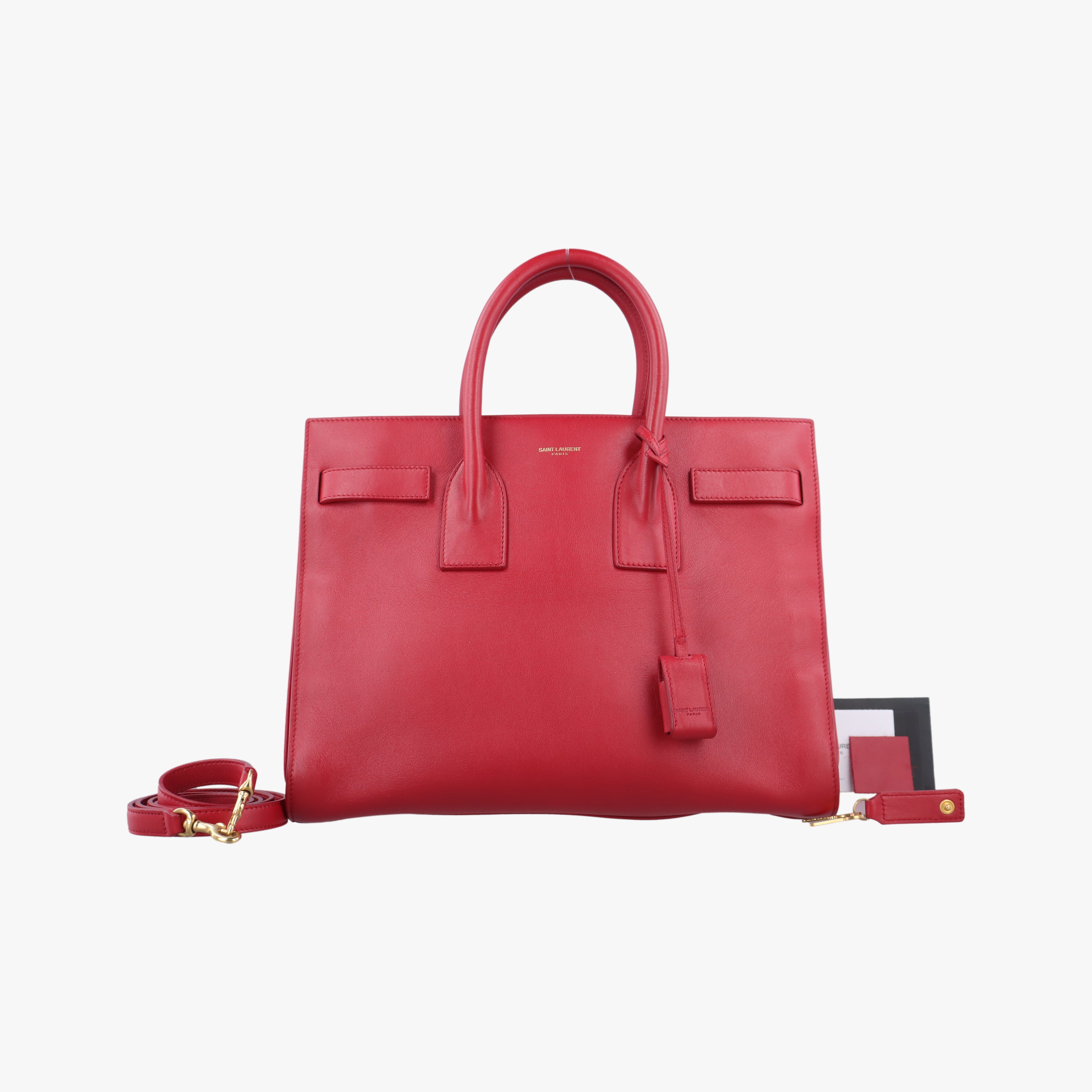 Secondhand Yves Saint Laurent SAC DE JOUR Red Leather 324823 shoulderbag | stylenewstar