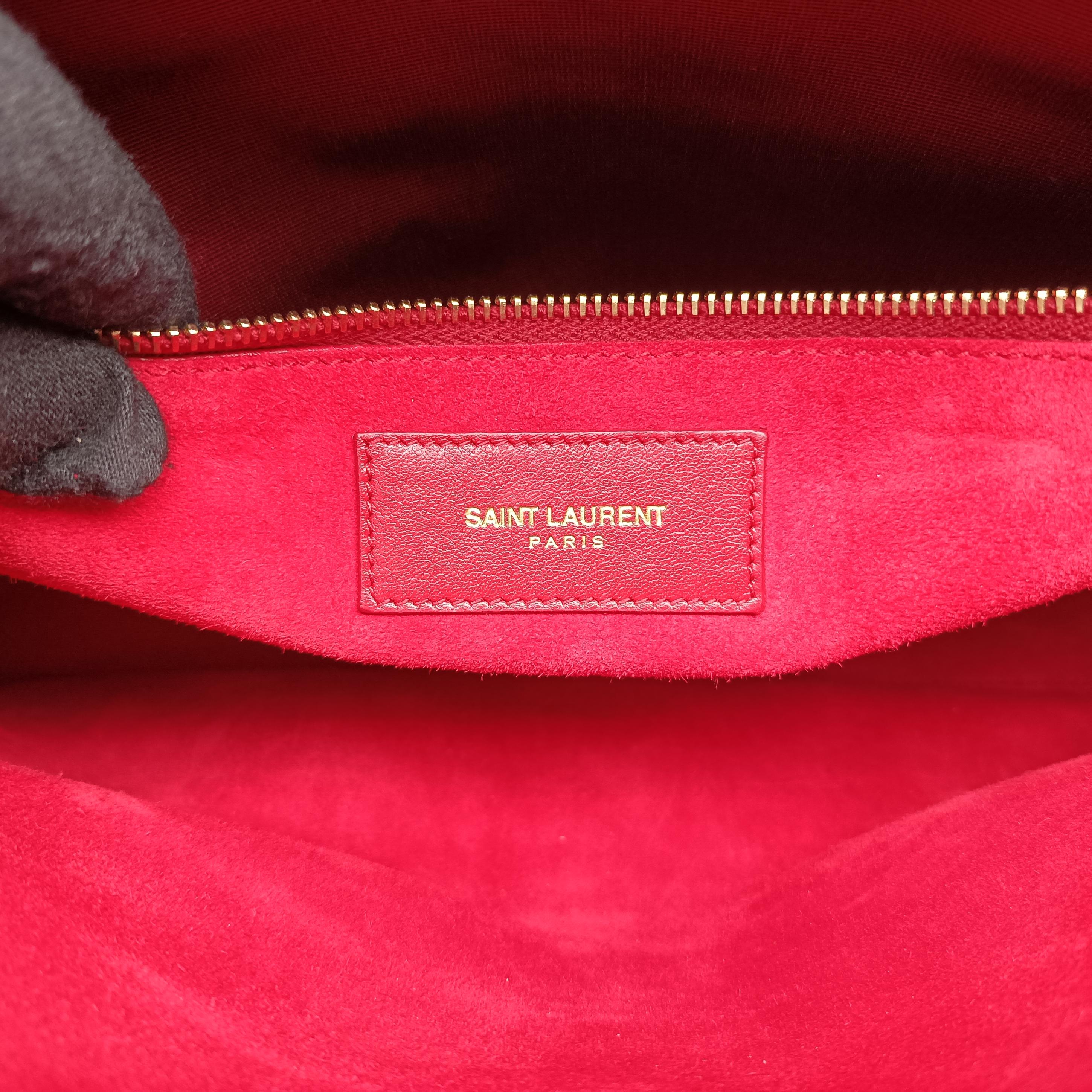 Secondhand Yves Saint Laurent SAC DE JOUR Red Leather 324823 shoulderbag | stylenewstar