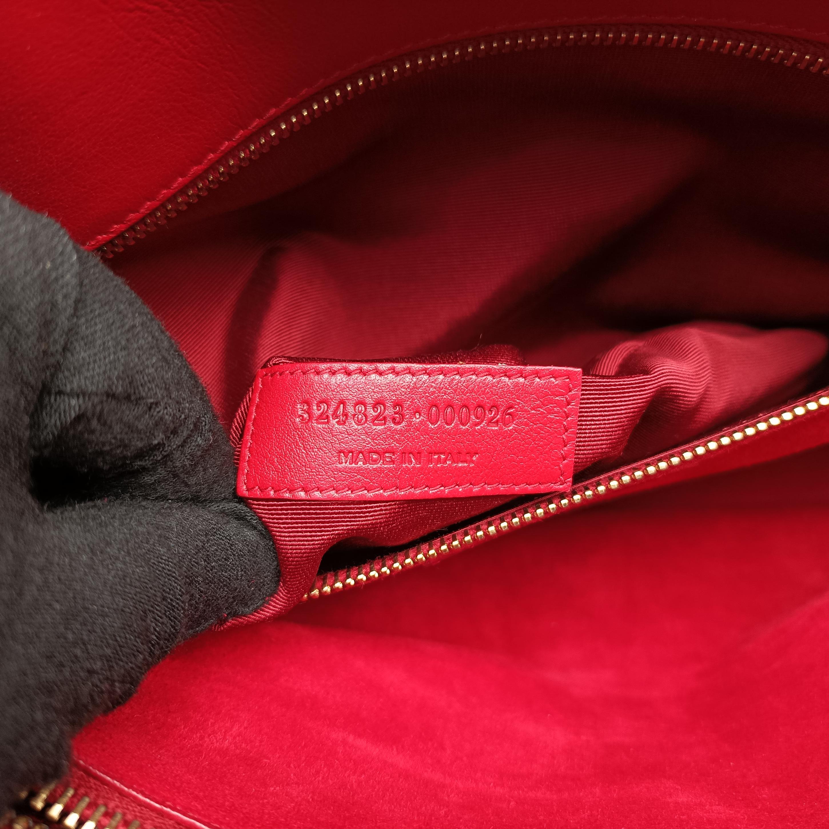 Secondhand Yves Saint Laurent SAC DE JOUR Red Leather 324823 shoulderbag | stylenewstar
