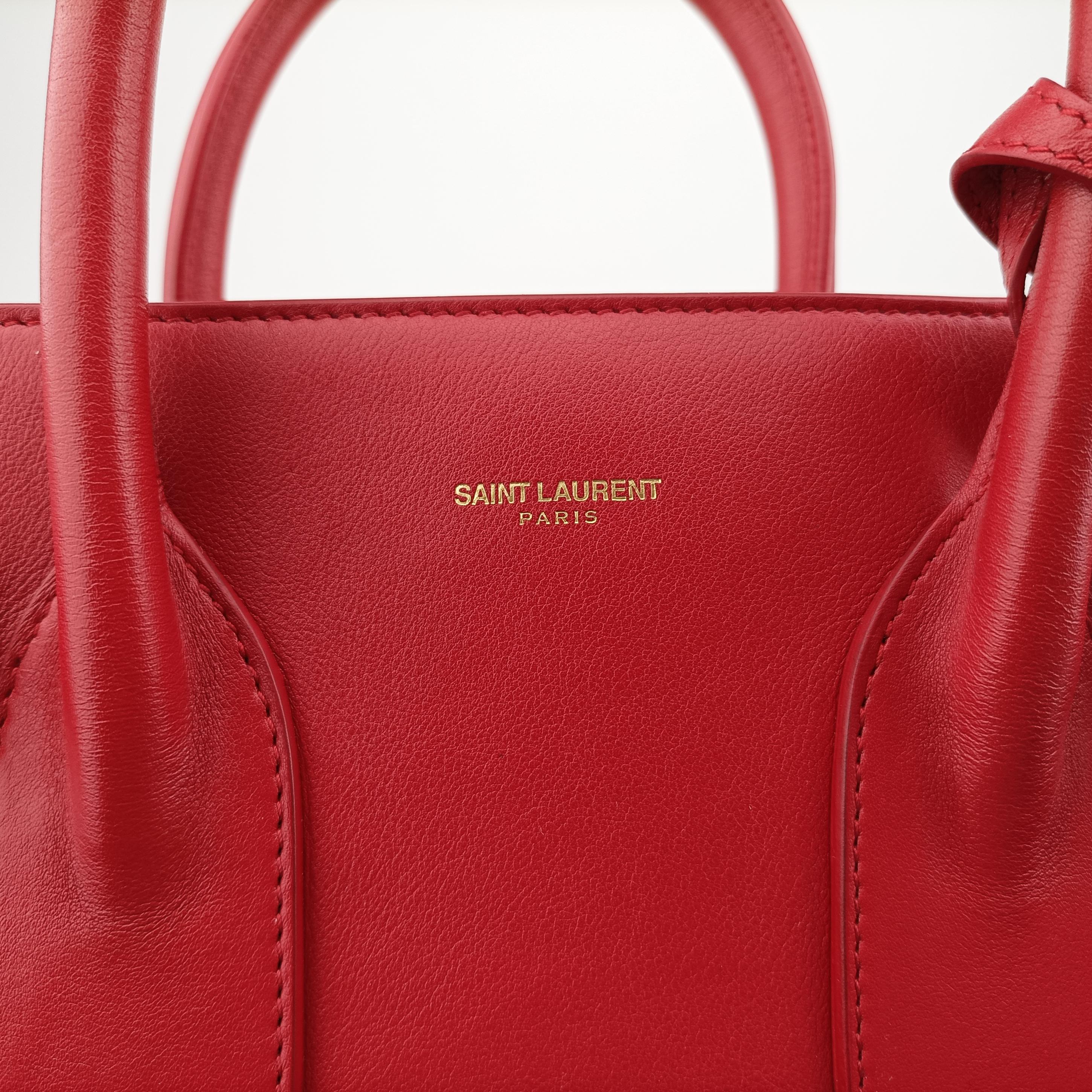 Secondhand Yves Saint Laurent SAC DE JOUR Red Leather 324823 shoulderbag | stylenewstar
