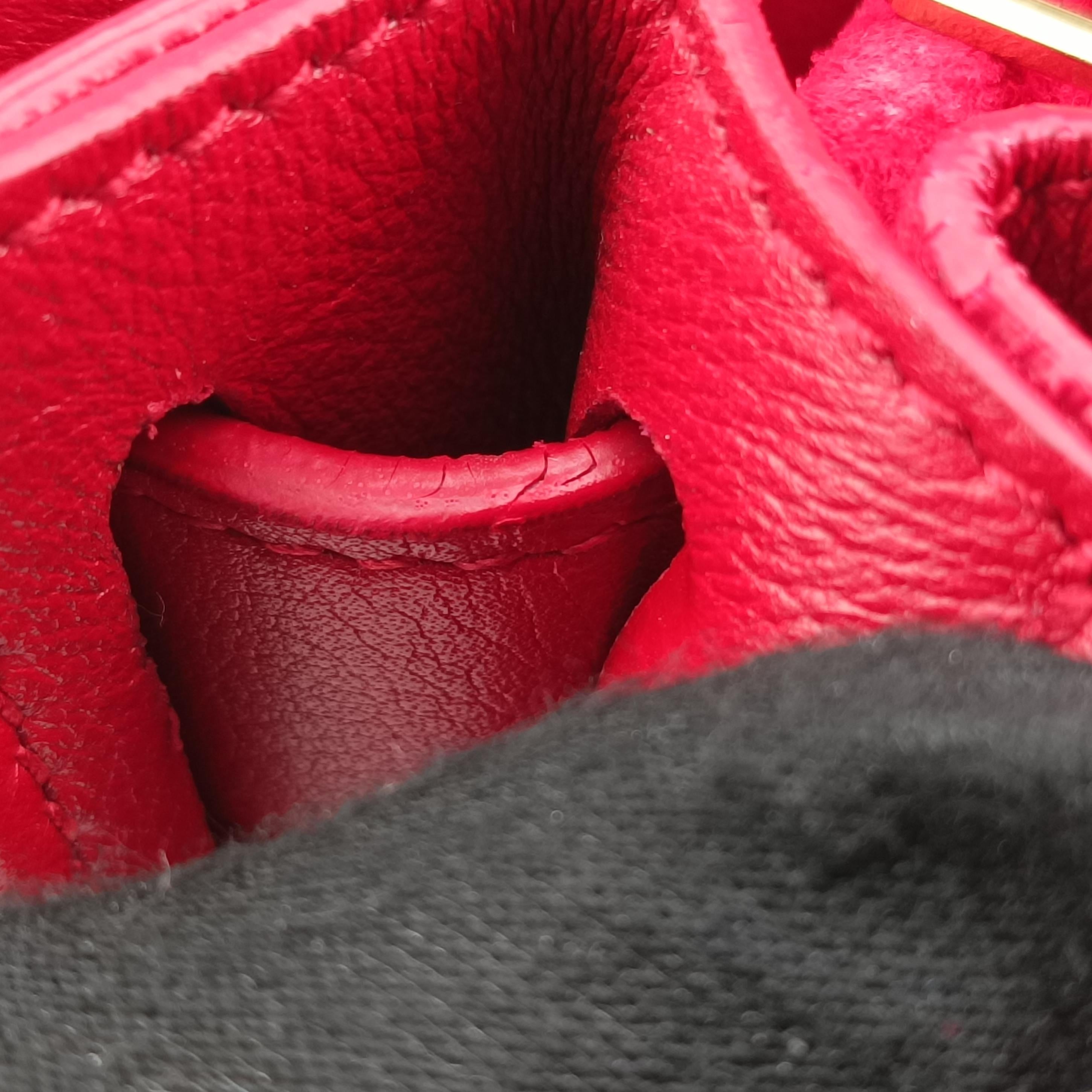 Secondhand Yves Saint Laurent SAC DE JOUR Red Leather 324823 shoulderbag | stylenewstar