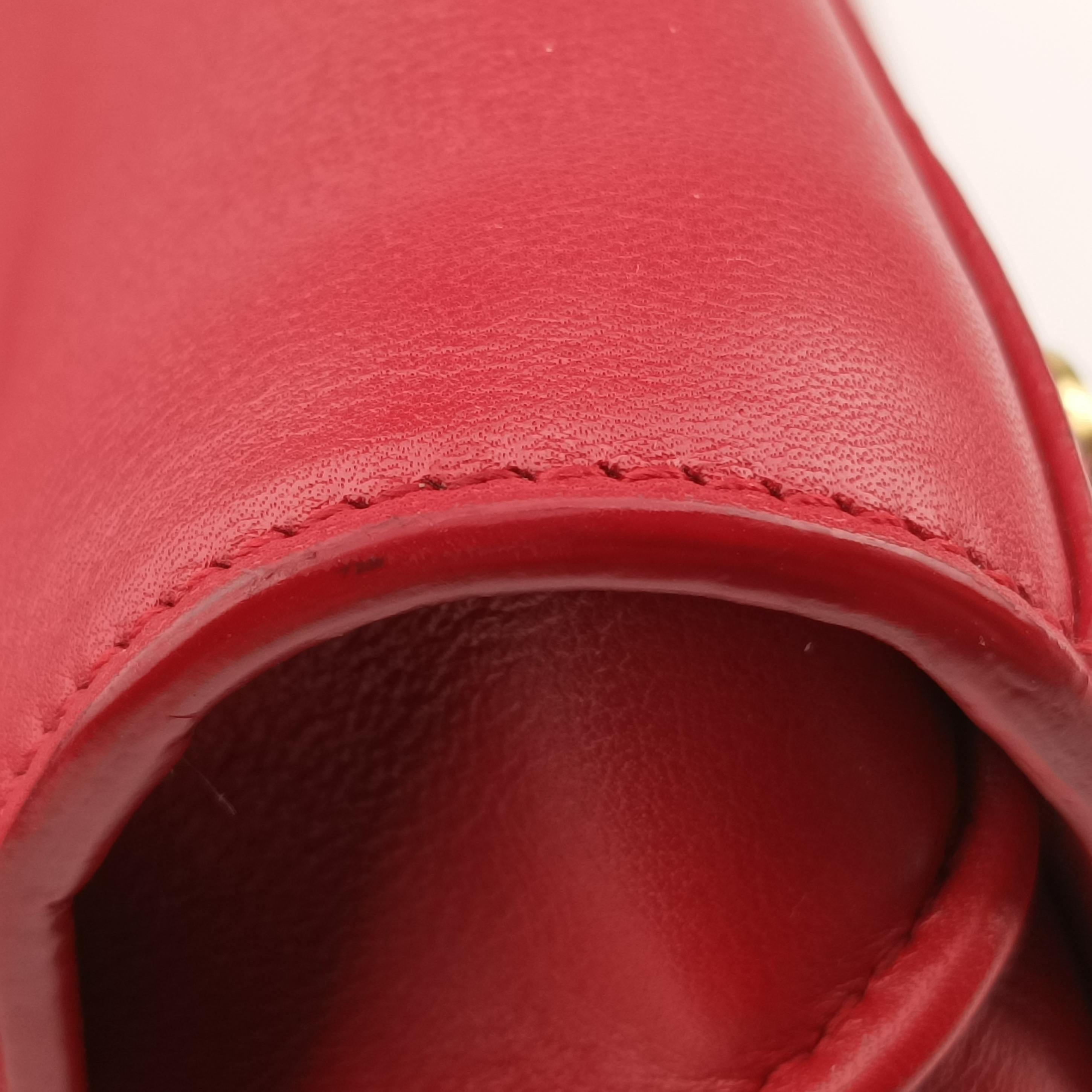 Secondhand Yves Saint Laurent SAC DE JOUR Red Leather 324823 shoulderbag | stylenewstar