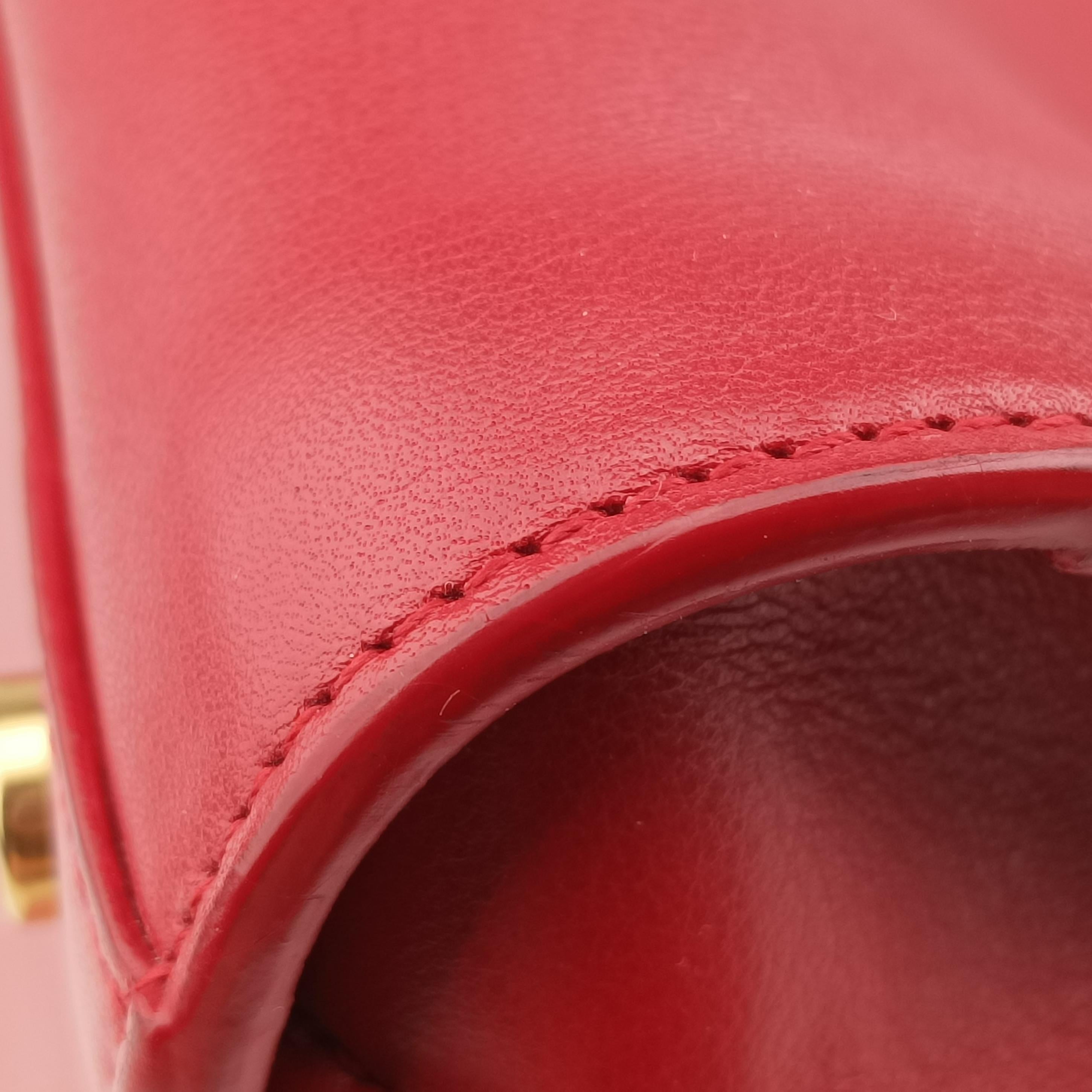 Secondhand Yves Saint Laurent SAC DE JOUR Red Leather 324823 shoulderbag | stylenewstar