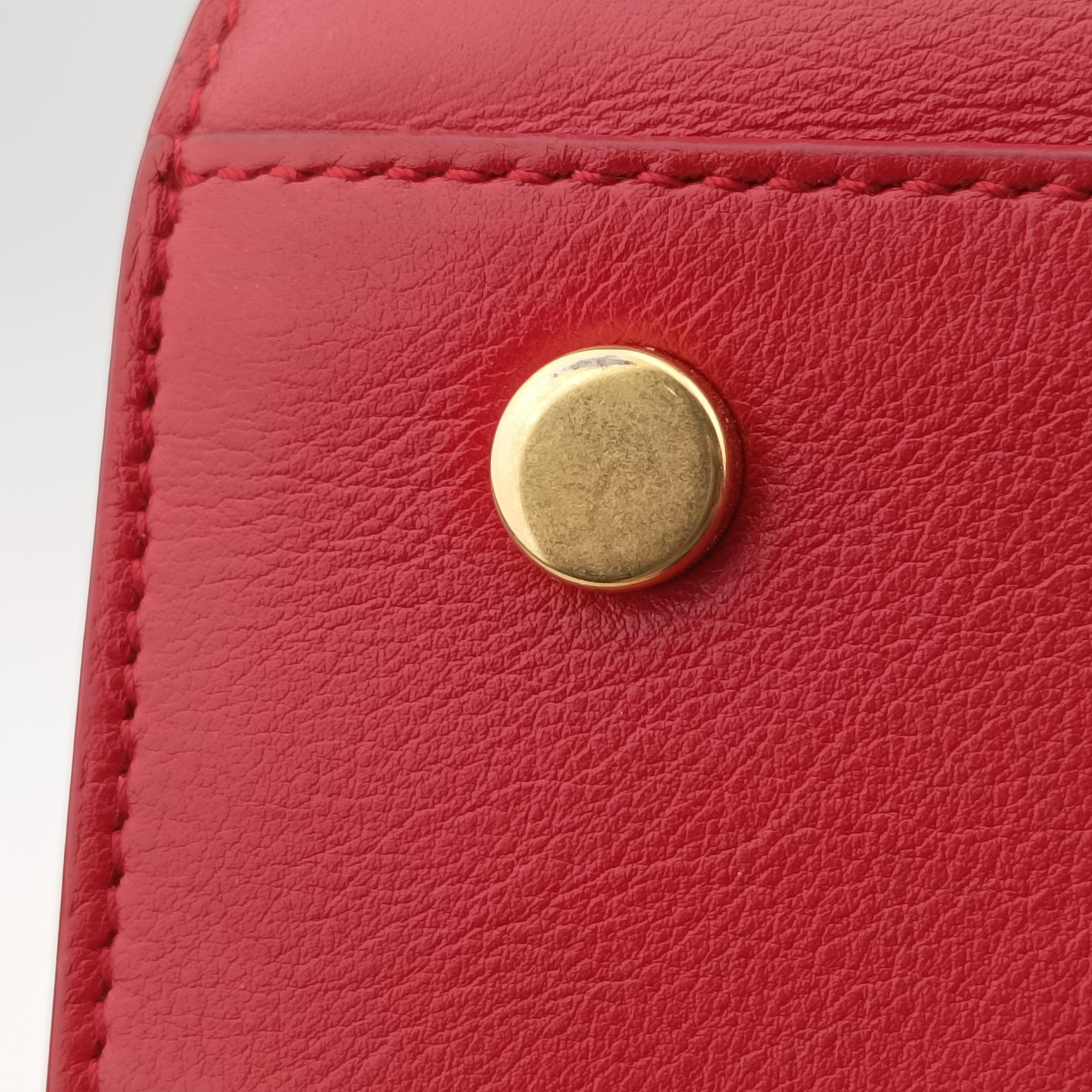 Secondhand Yves Saint Laurent SAC DE JOUR Red Leather 324823 shoulderbag | stylenewstar