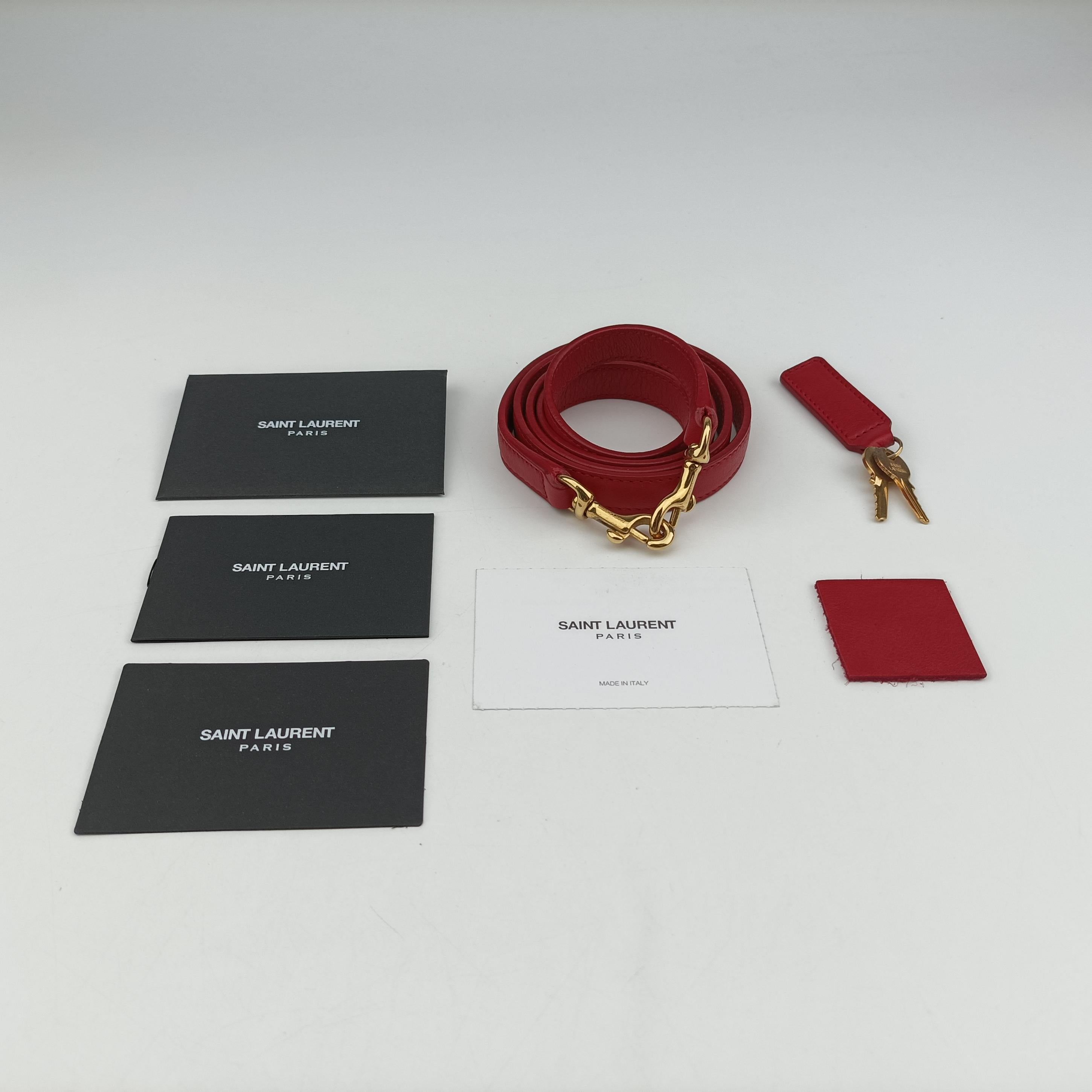 Secondhand Yves Saint Laurent SAC DE JOUR Red Leather 324823 shoulderbag | stylenewstar