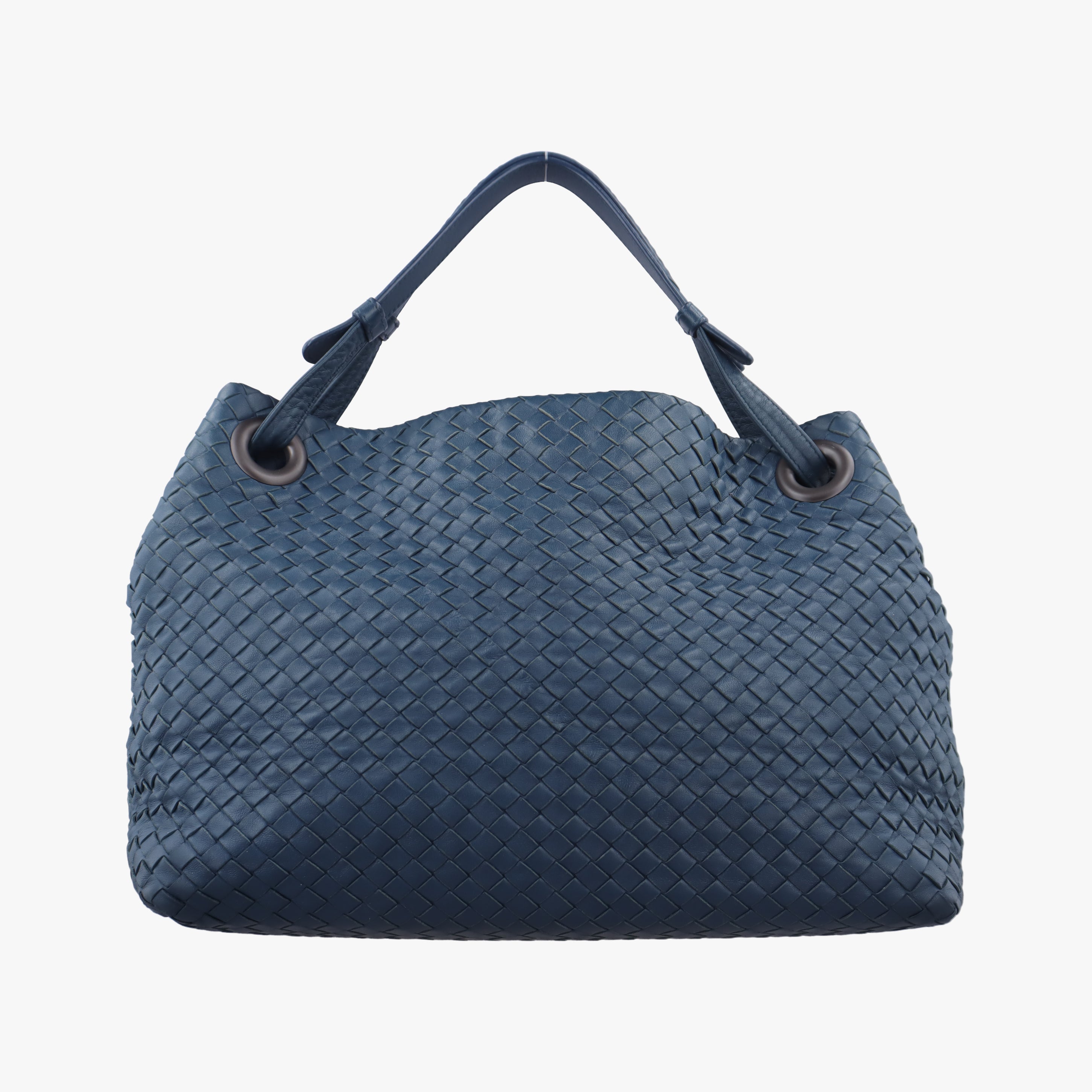 Pre-owned Bottega Veneta Intrecciato Navy lambskin  handbag | stylenewstar