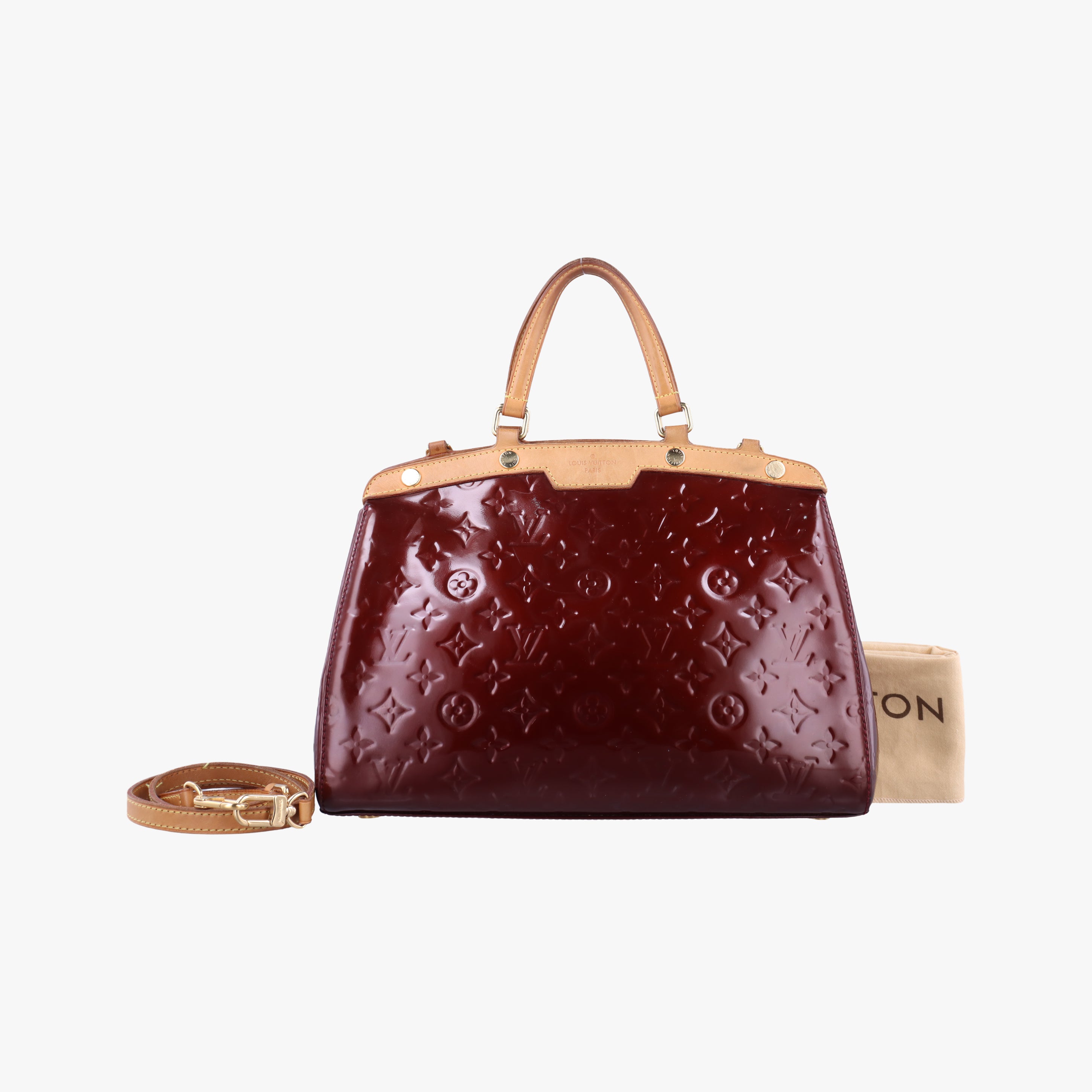 Pre-owned Louis Vuitton Brea MM ROUGE FAUVISTE Vernis M91690 shoulderbag | stylenewstar