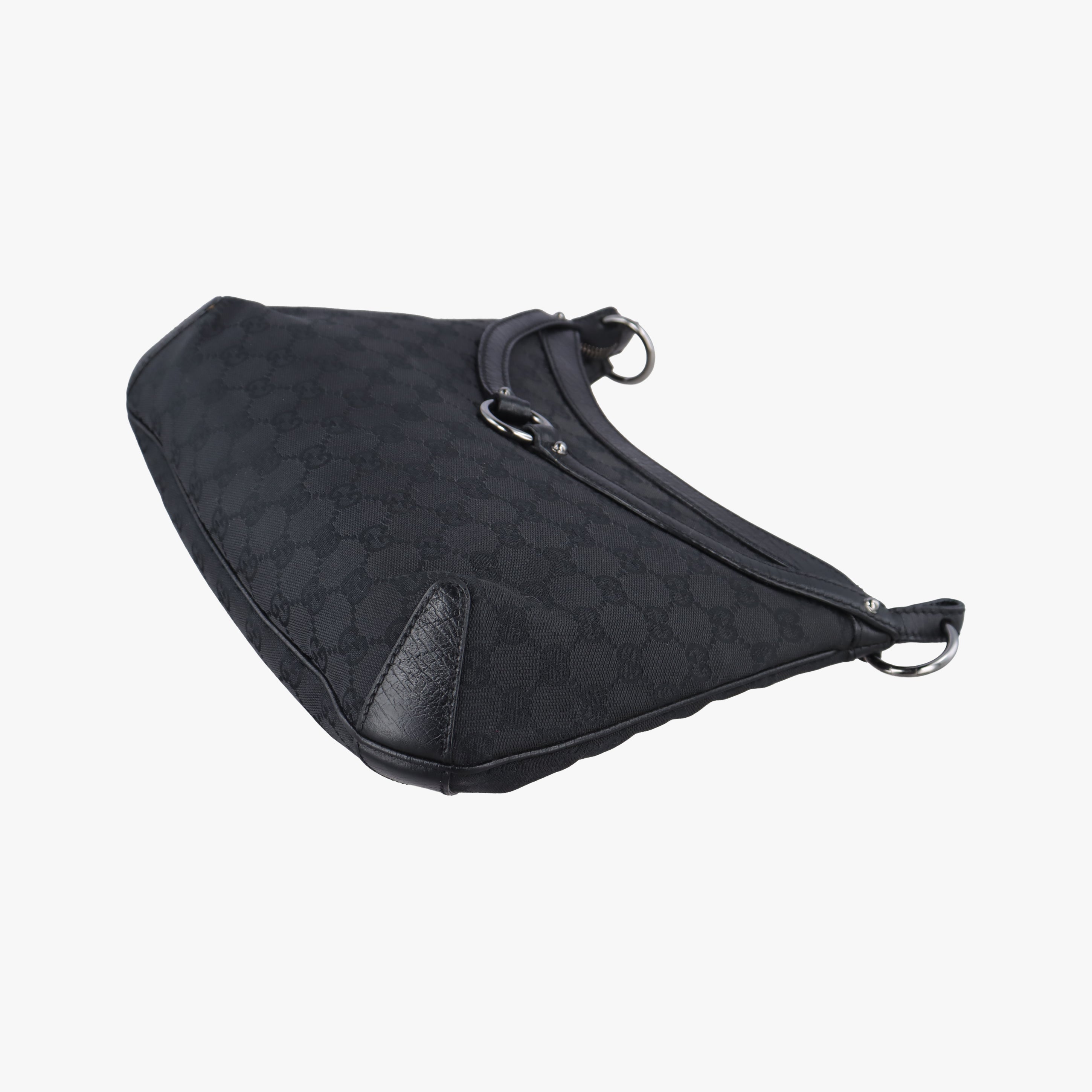 Pre-owned Gucci Horsebit Hobo Black Fabric×leather 114890 handbag | stylenewstar