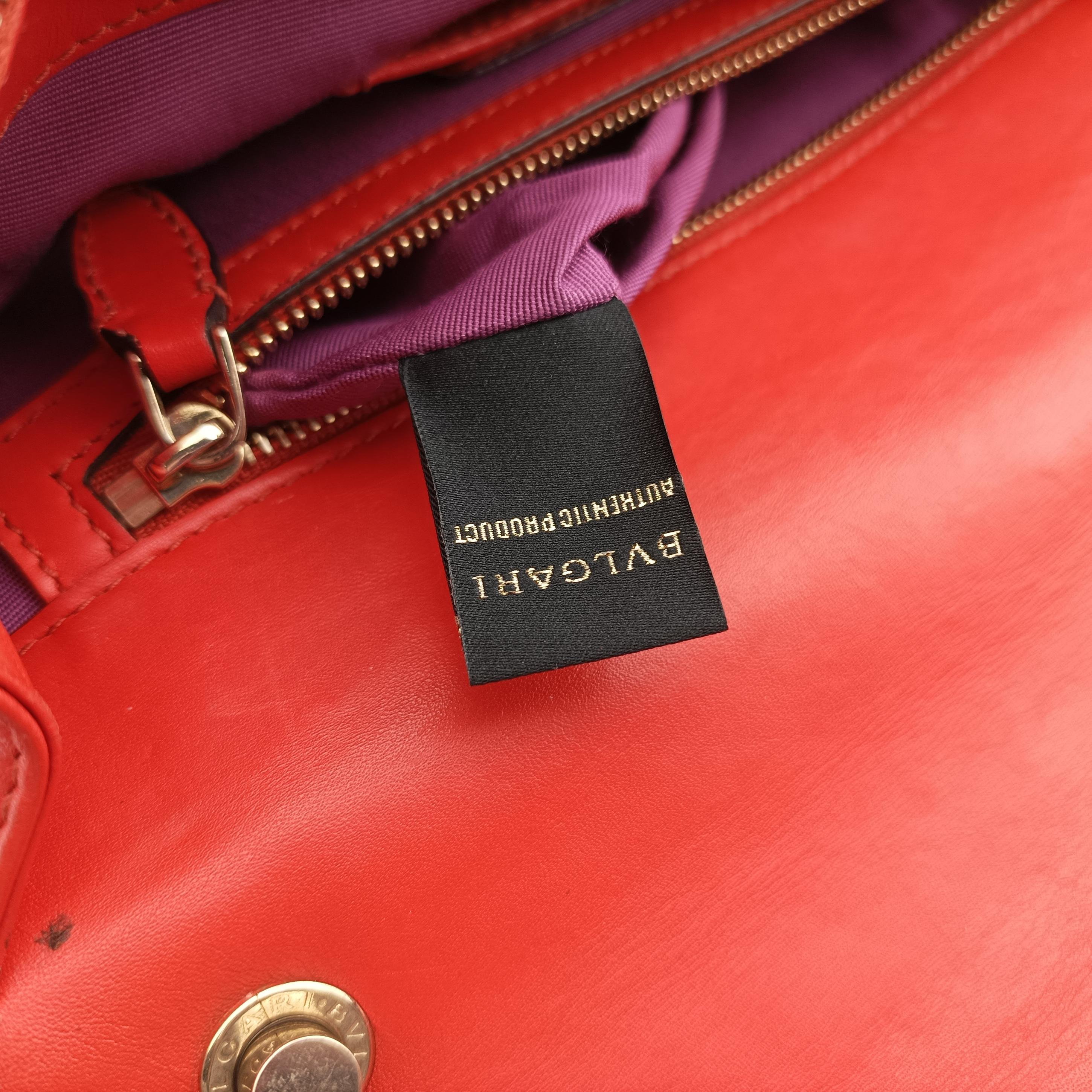 Secondhand Bvlgari Serpenti Forever Red leather  shoulderbag | stylenewstar