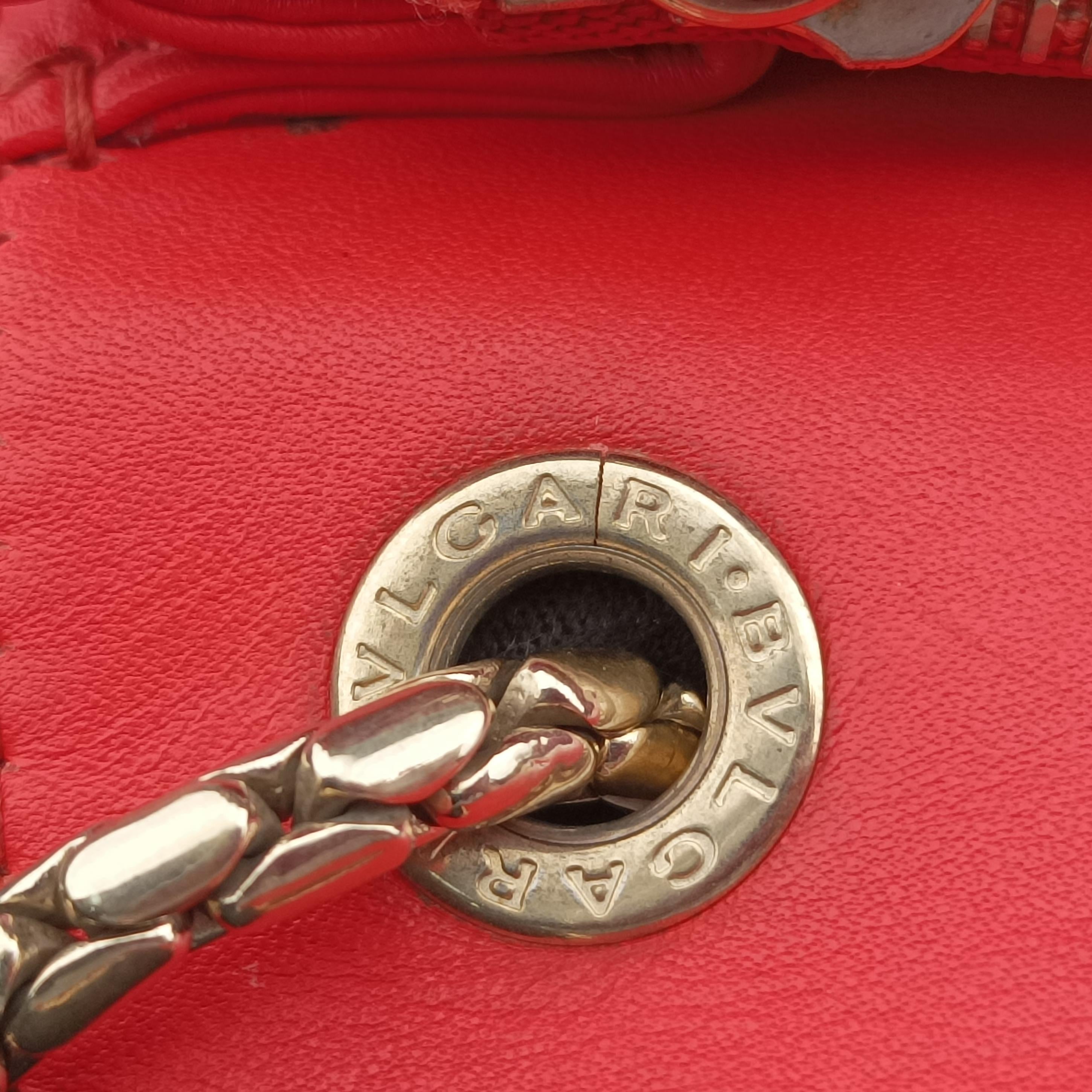 Secondhand Bvlgari Serpenti Forever Red leather  shoulderbag | stylenewstar