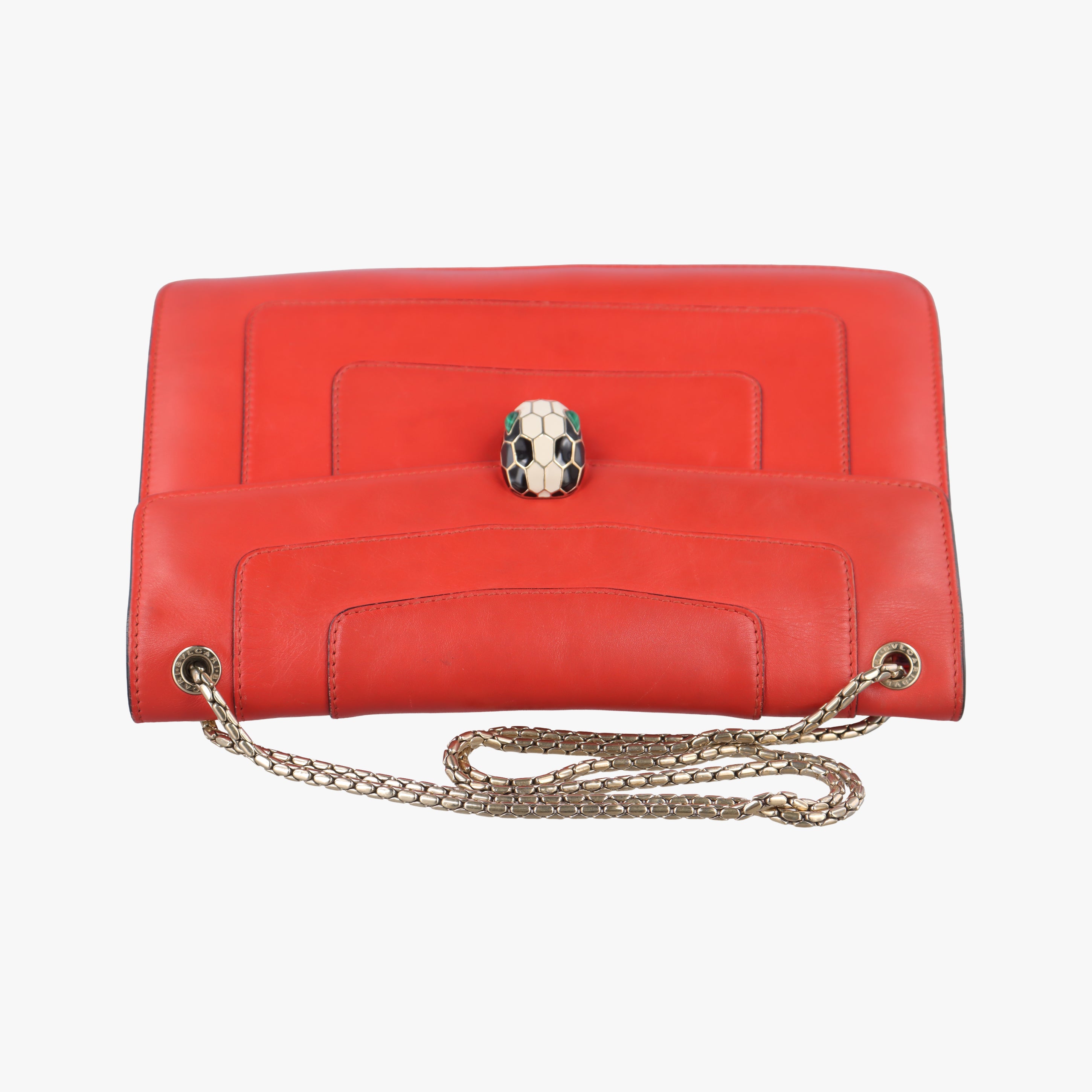 Secondhand Bvlgari Serpenti Forever Red leather  shoulderbag | stylenewstar