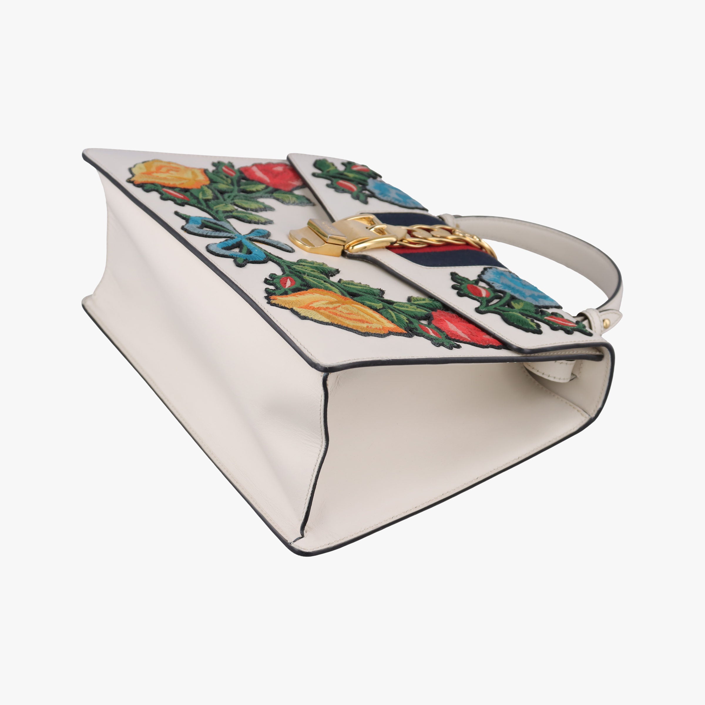 Secondhand Gucci Sylvie White×multicolor Leather 431665 shoulderbag | stylenewstar