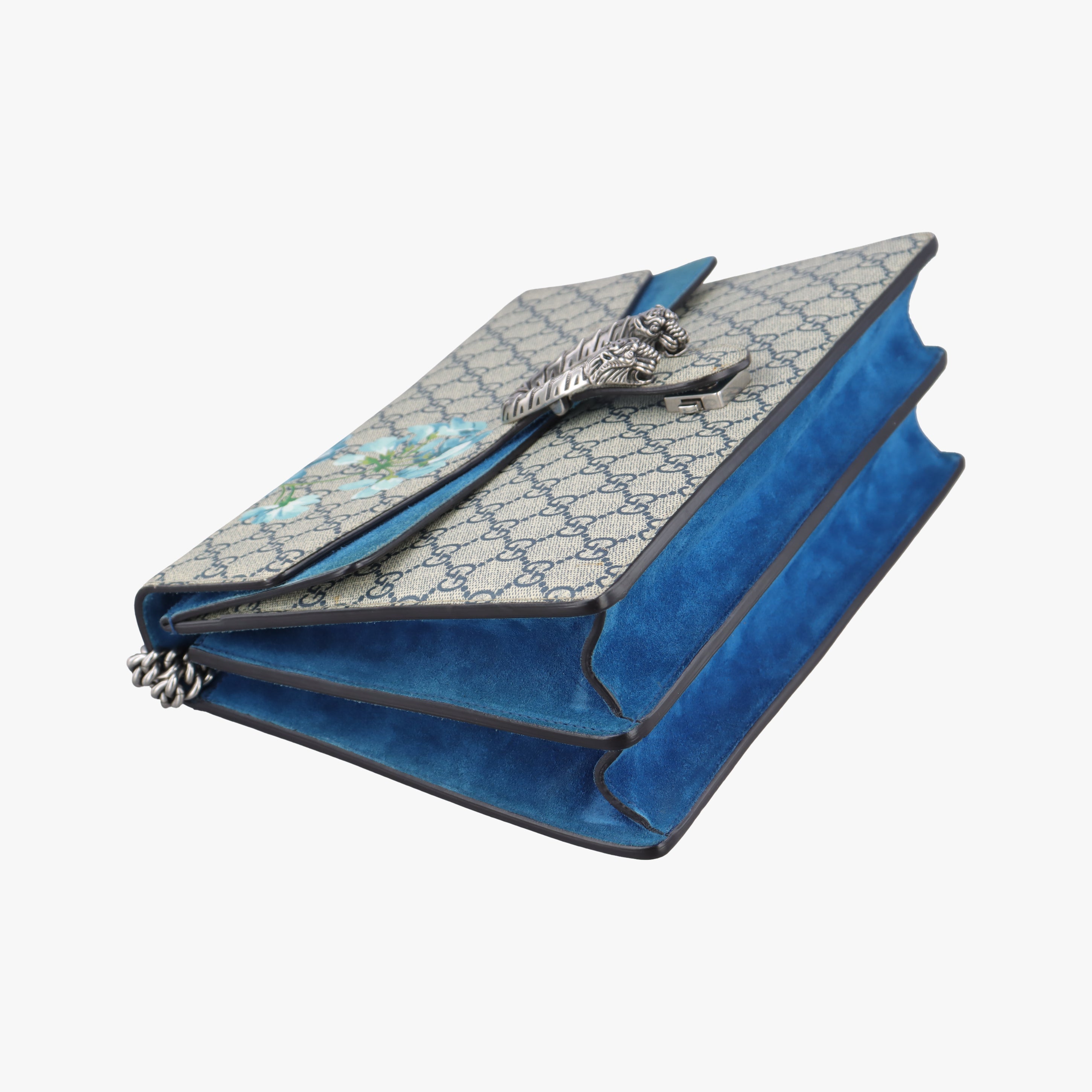 Pre-owned Gucci Dionysus beige×blue×multicolor PVC coated canvas 400235 shoulderbag | stylenewstar