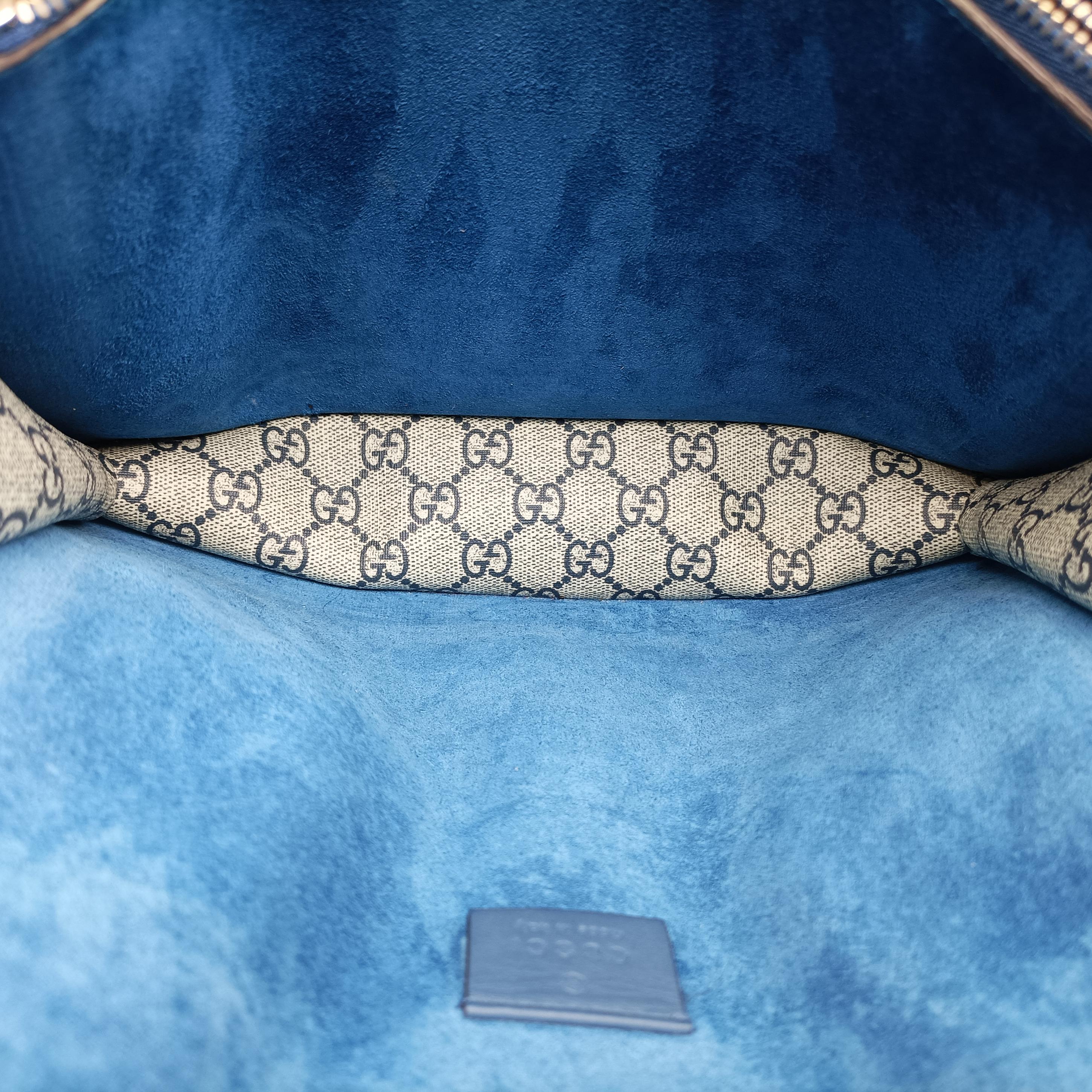 Pre-owned Gucci Dionysus beige×blue×multicolor PVC coated canvas 400235 shoulderbag | stylenewstar