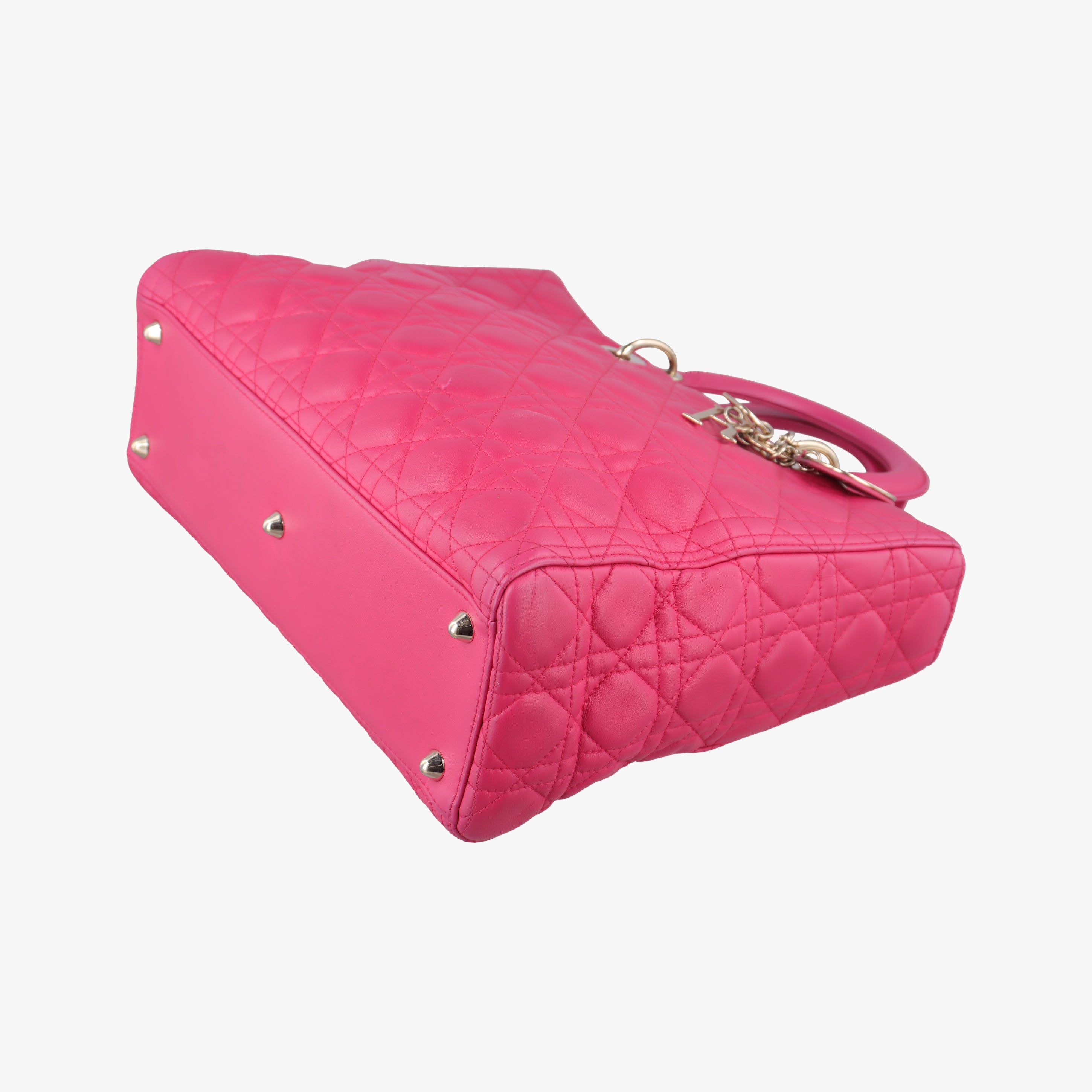 Pre-owned Christian Dior Lady Dior Rose lambskin  shoulderbag | stylenewstar