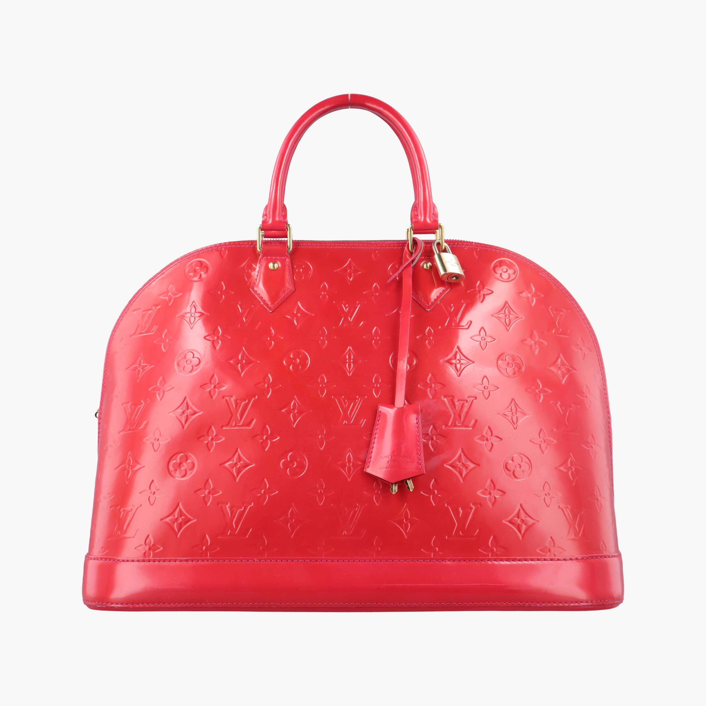Pre-owned Louis Vuitton Alma GM Rose Pop Vernis M93625 handbag | stylenewstar
