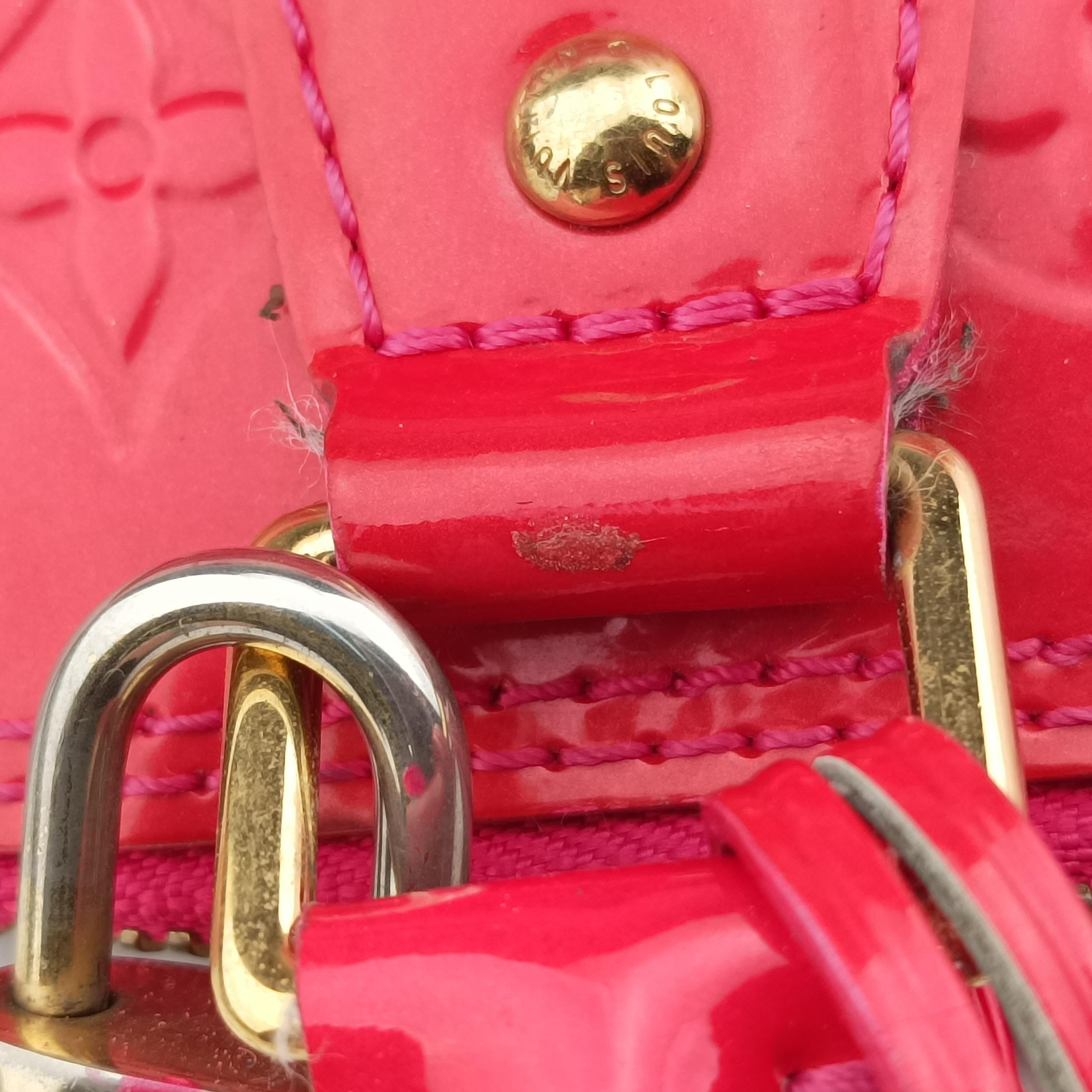 Pre-owned Louis Vuitton Alma GM Rose Pop Vernis M93625 handbag | stylenewstar