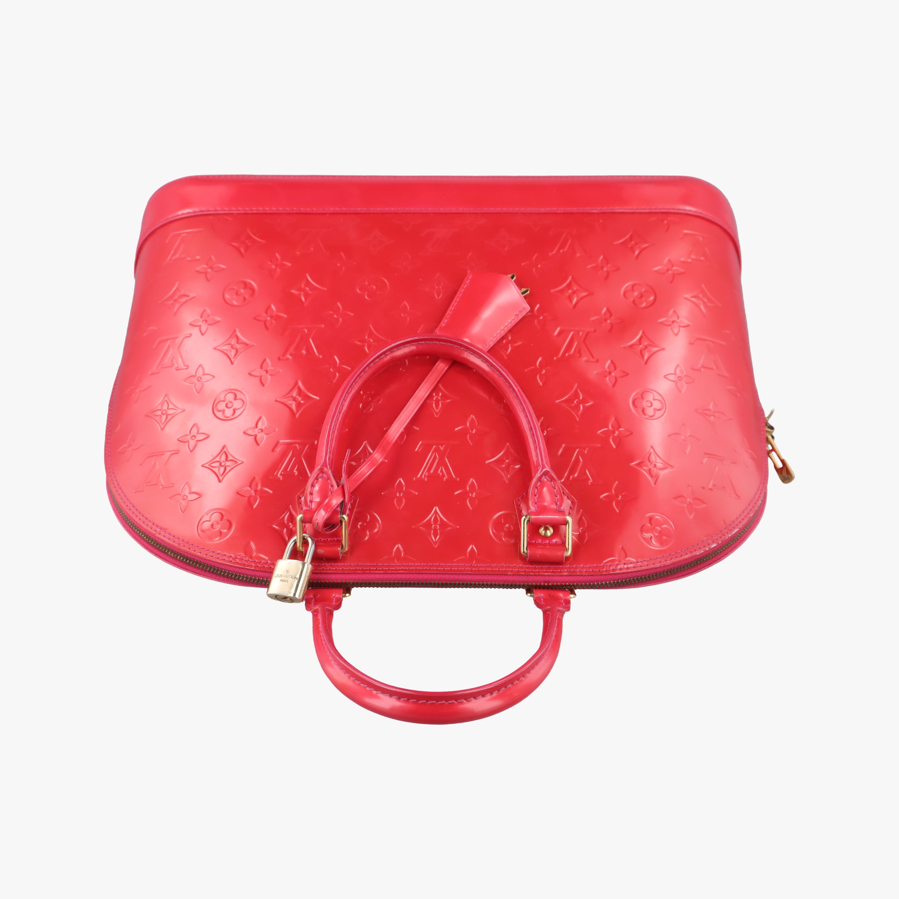 Pre-owned Louis Vuitton Alma GM Rose Pop Vernis M93625 handbag | stylenewstar