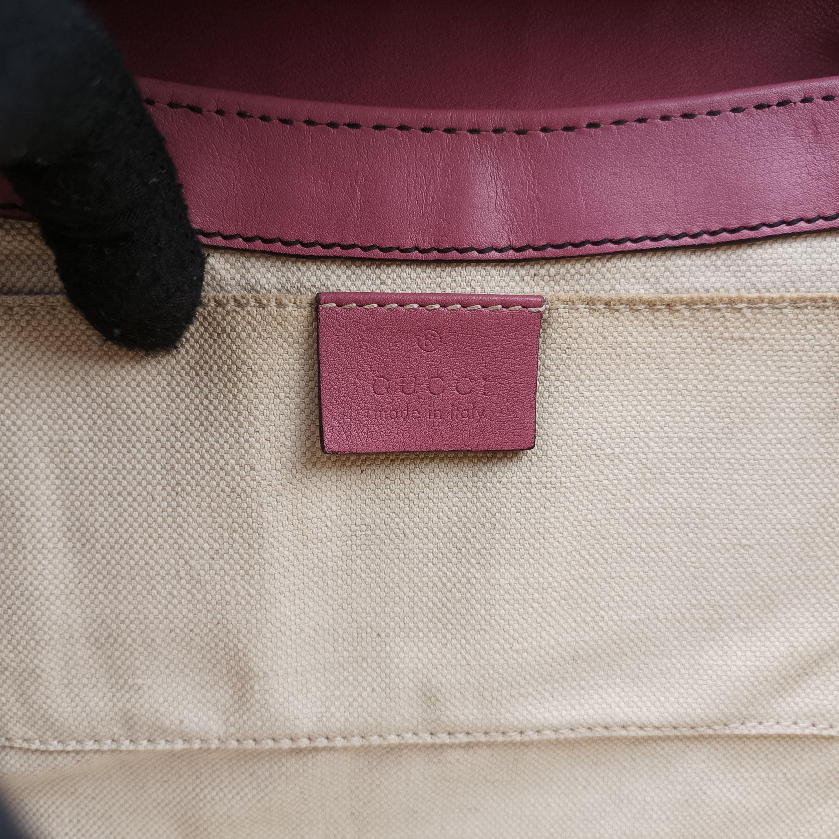 Pre-owned Gucci Emily Pink Leather 295402 shoulderbag | stylenewstar