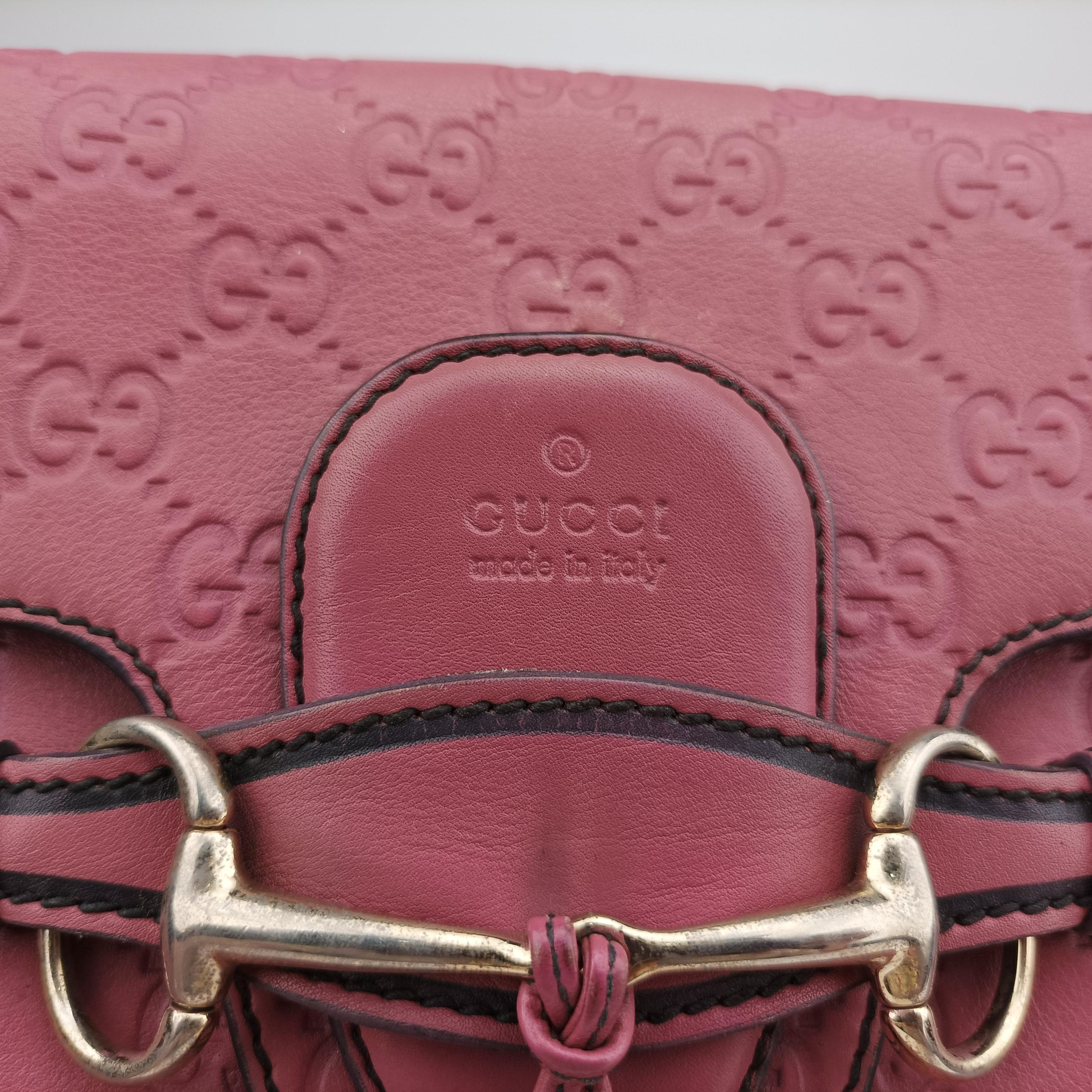 Pre-owned Gucci Emily Pink Leather 295402 shoulderbag | stylenewstar
