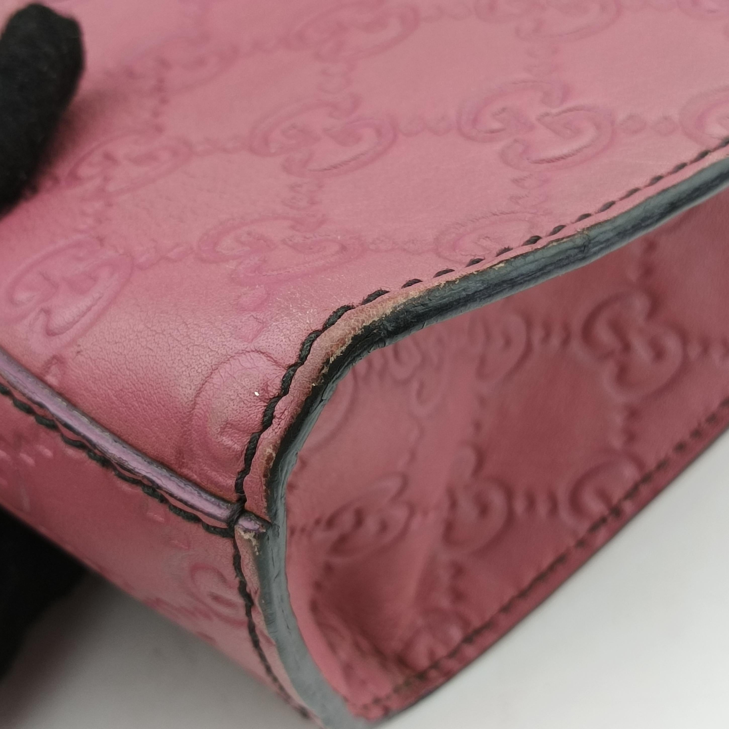 Pre-owned Gucci Emily Pink Leather 295402 shoulderbag | stylenewstar
