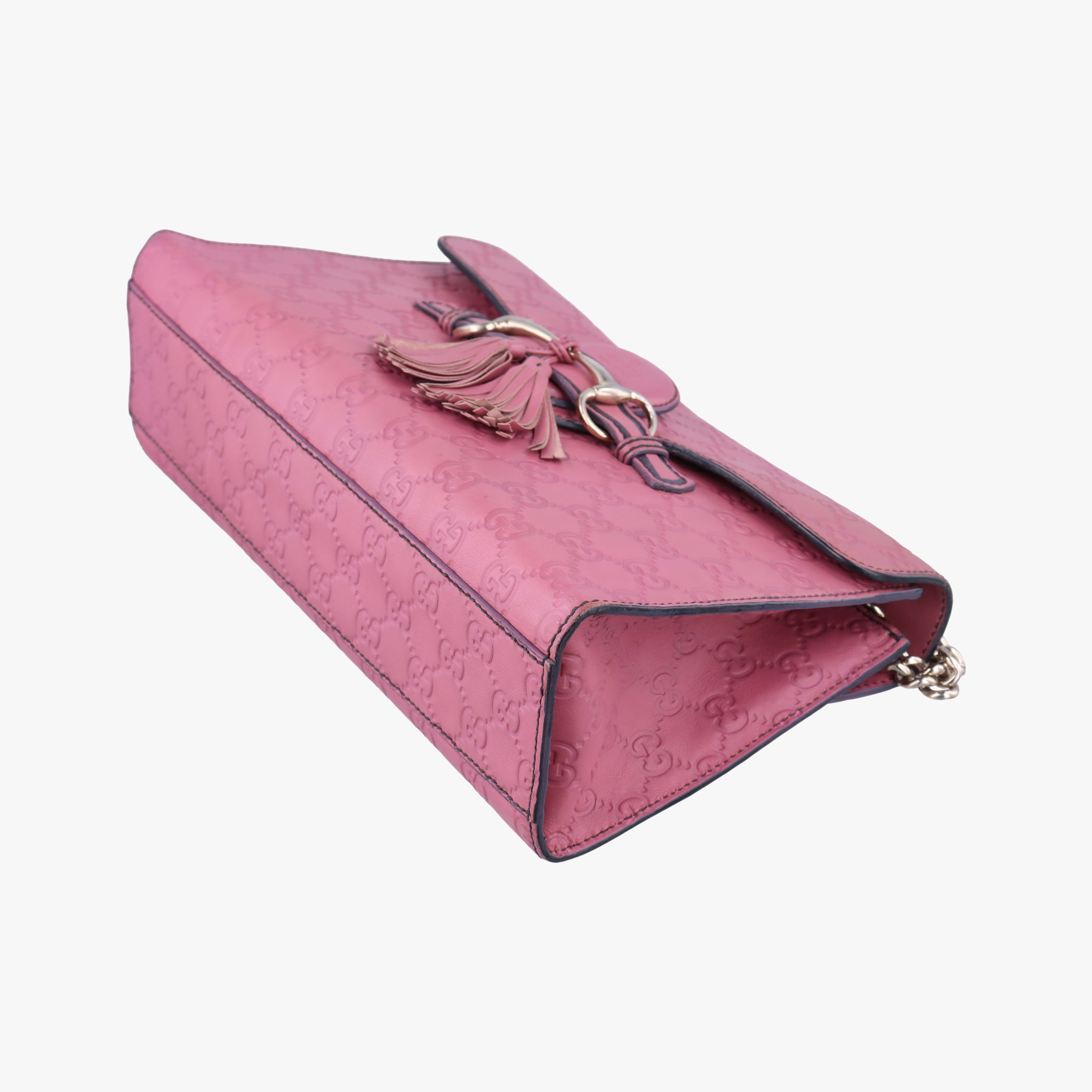 Pre-owned Gucci Emily Pink Leather 295402 shoulderbag | stylenewstar