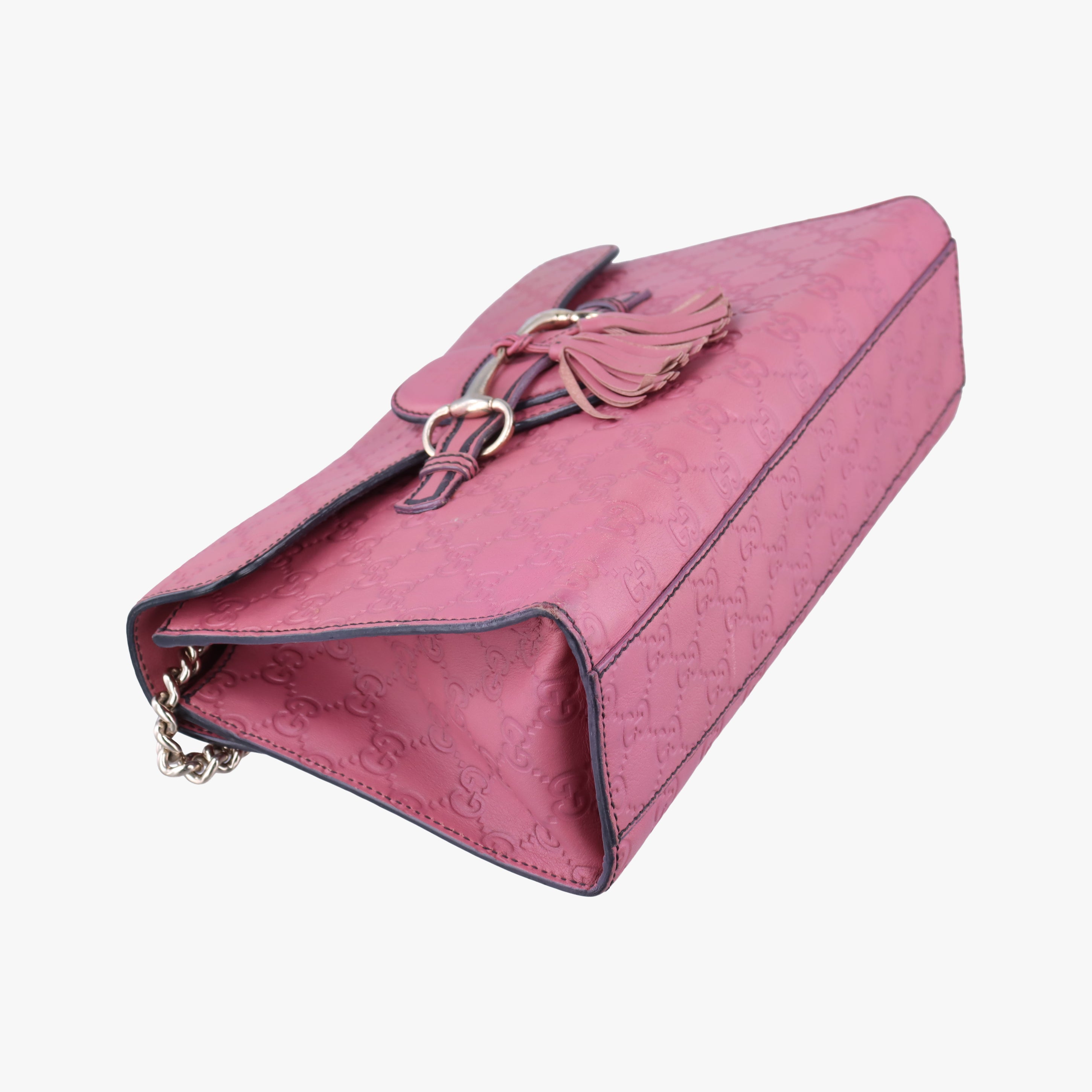 Pre-owned Gucci Emily Pink Leather 295402 shoulderbag | stylenewstar